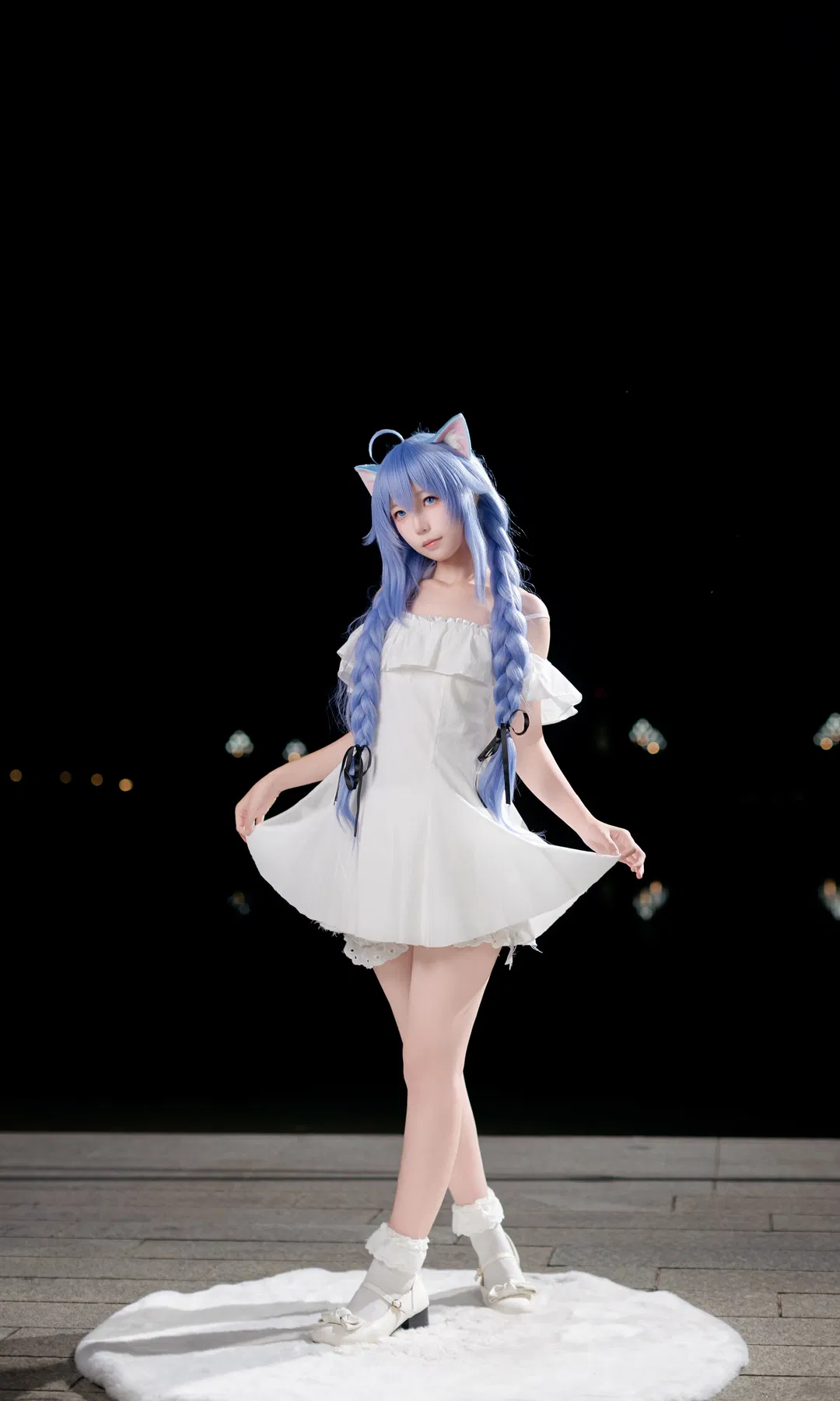 【洛琪希cos】无职转生成都世界线漫展场照，白裙猫耳魔法师 - 第 4 张