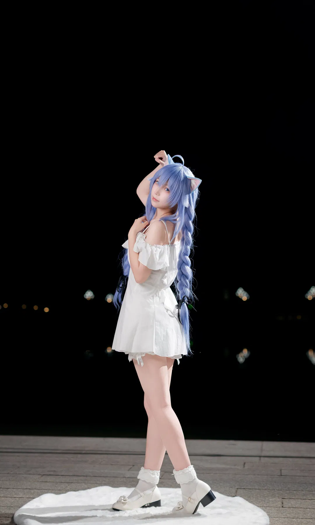 【洛琪希cos】无职转生成都世界线漫展场照，白裙猫耳魔法师 - 第 5 张