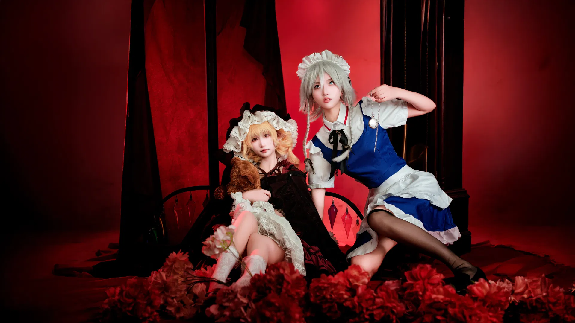 【十六夜咲夜cos】东方红魔乡里帅气又优雅的女仆长 - 第 1 张