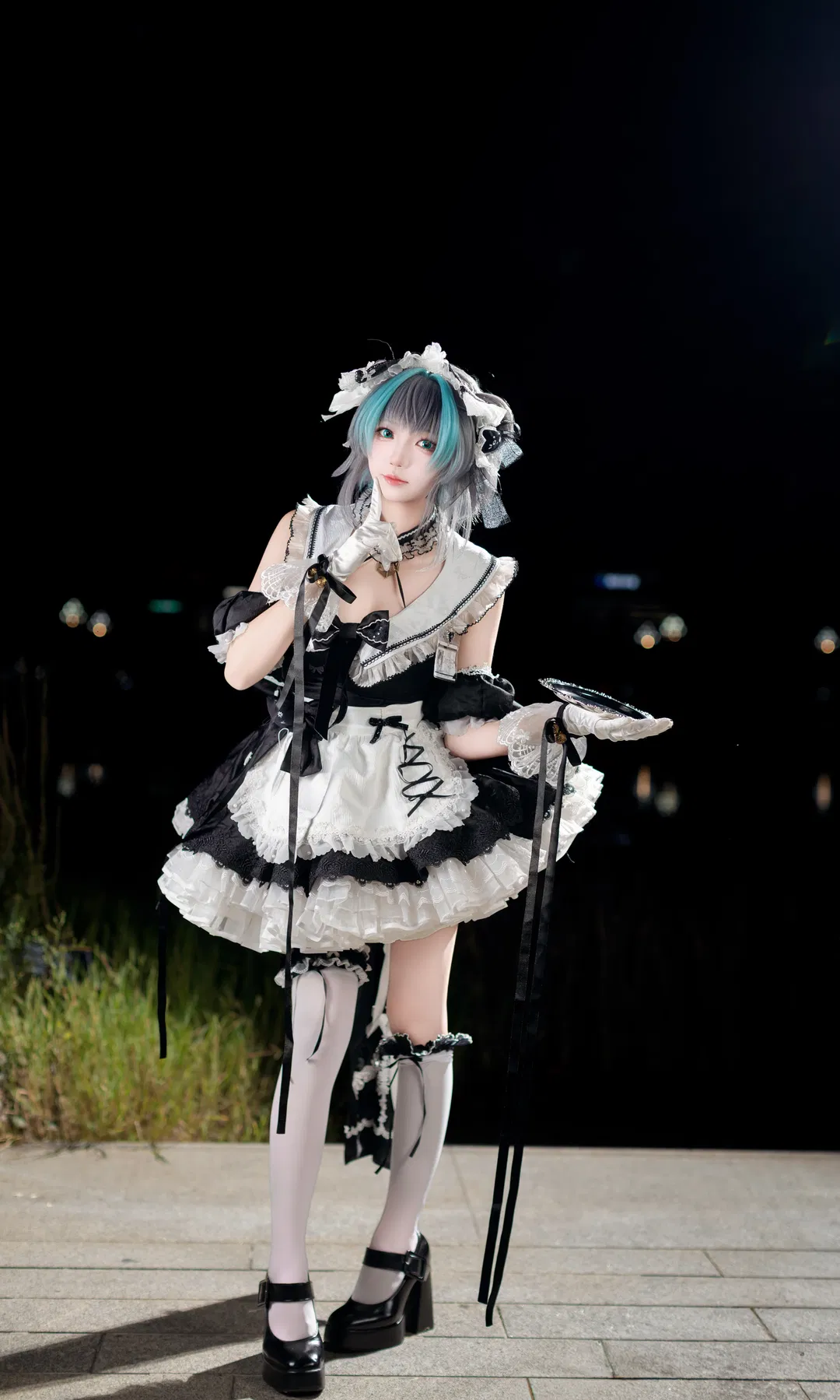 【柴郡cos】成都世界线漫展黑白女仆装场照 - 第 5 张