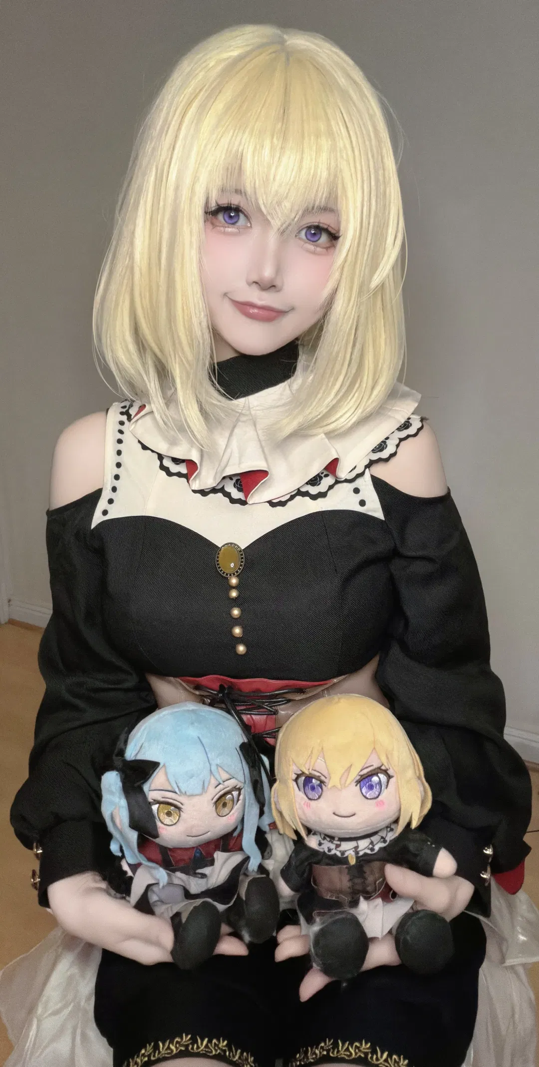 【三角初华cos】复古黑红洋装与束腰搭配记录