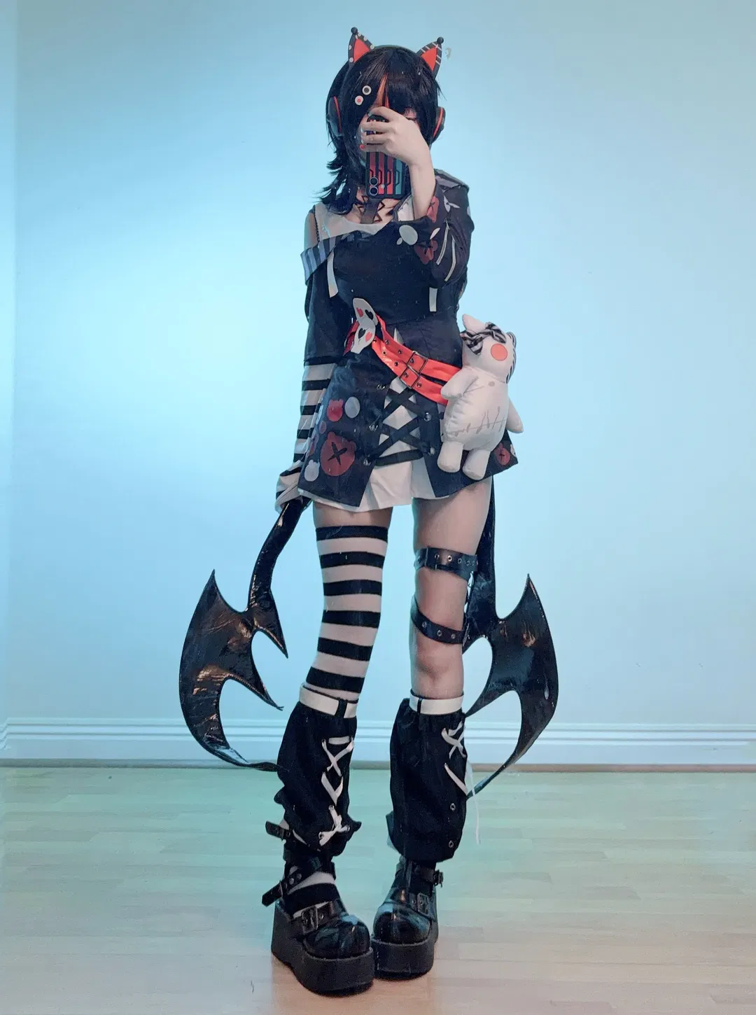 【泽渡可可cos】魔法少女的魔女审判魔女化，暗黑哥特造型展现俏皮感 - 第 3 张