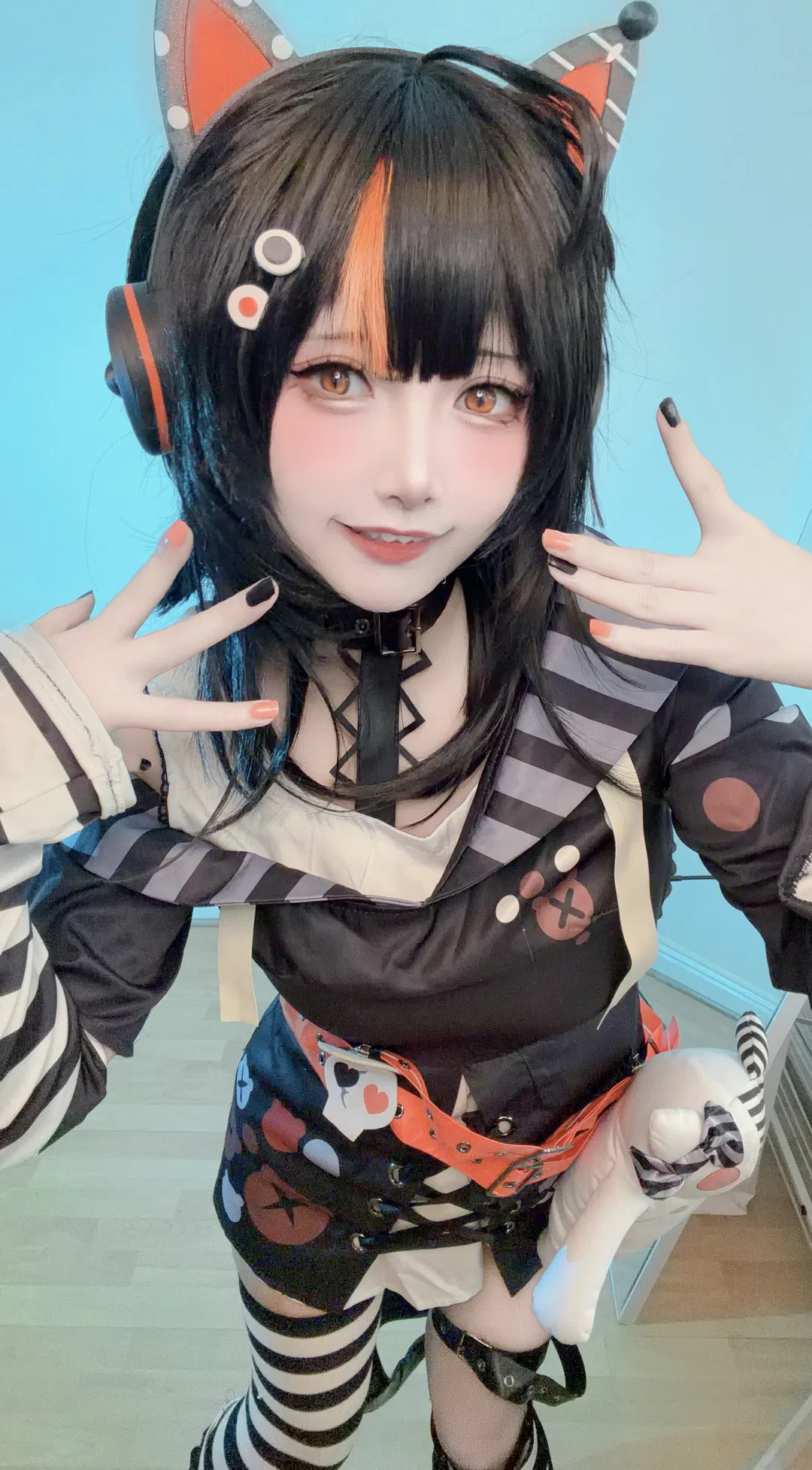 【泽渡可可cos】魔法少女的魔女审判魔女化，暗黑哥特造型展现俏皮感 - 第 5 张