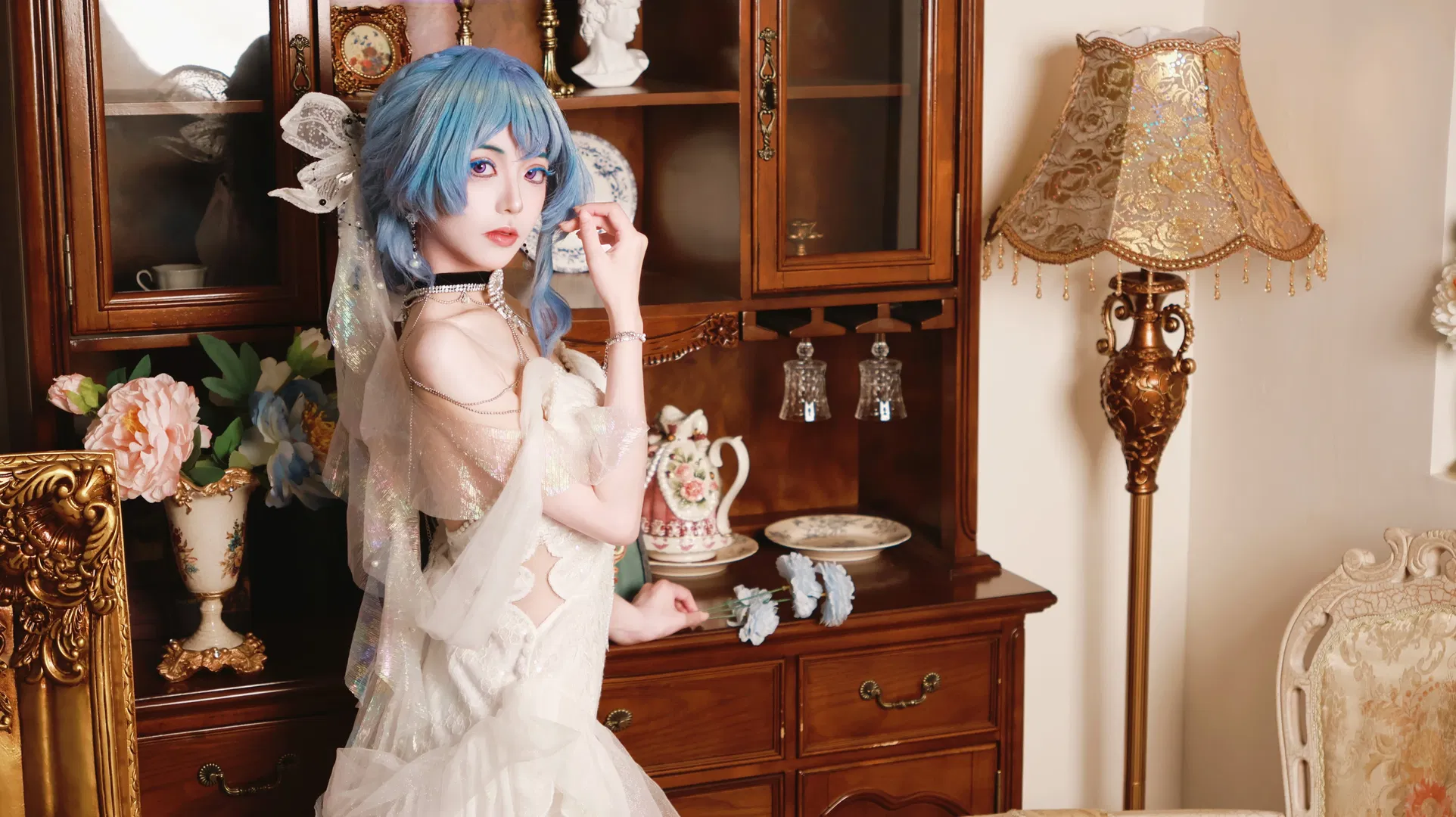 【守岸人cos】鸣潮海岸的梦幻白纱 - 第 2 张