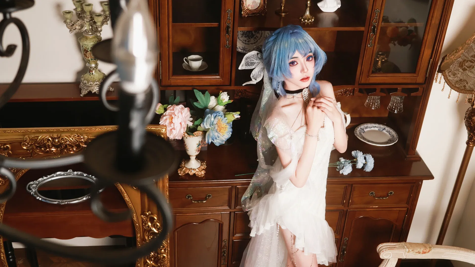 【守岸人cos】鸣潮海岸的梦幻白纱 - 第 4 张