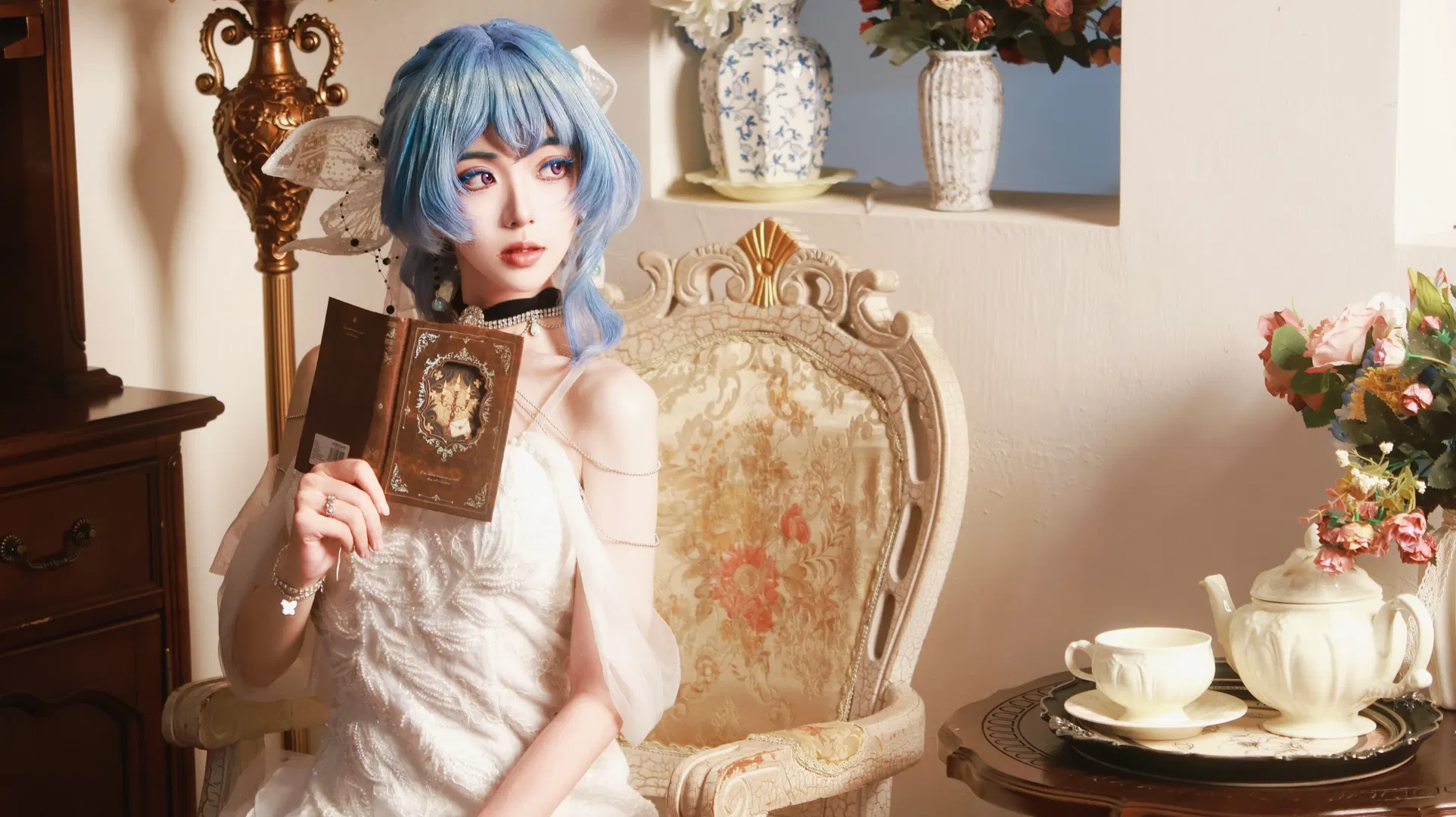 【守岸人cos】鸣潮海岸的梦幻白纱 - 第 5 张