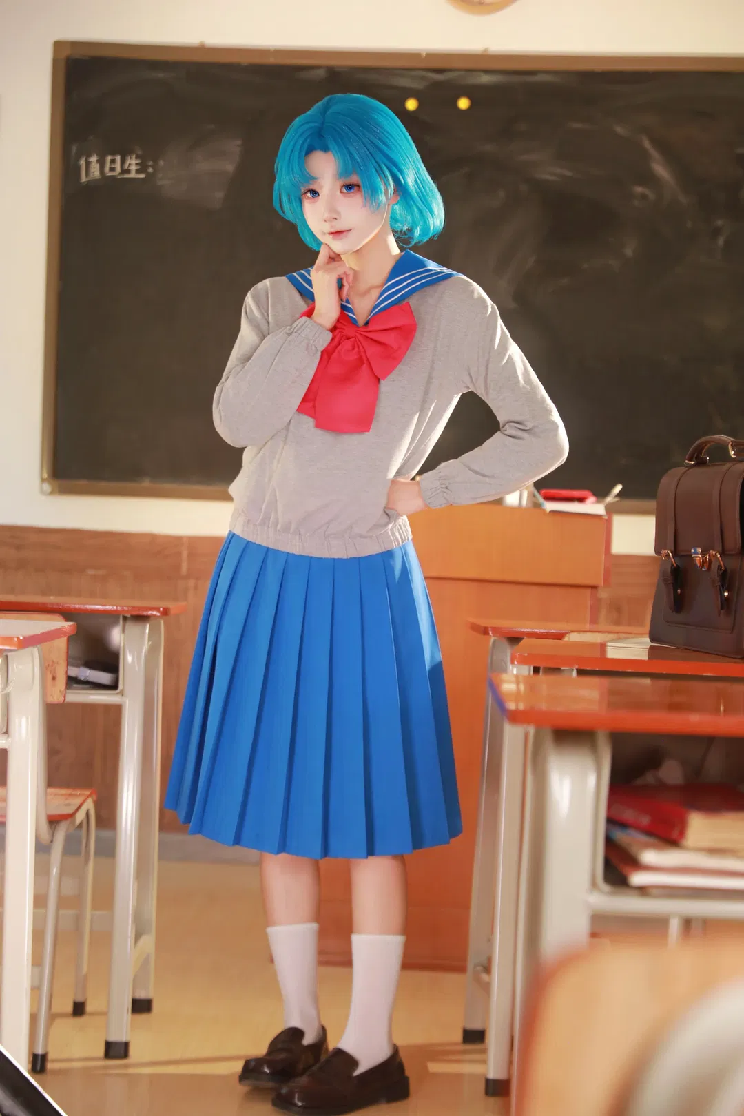 【水野亚美cos】美少女战士水星学霸的校园日常
