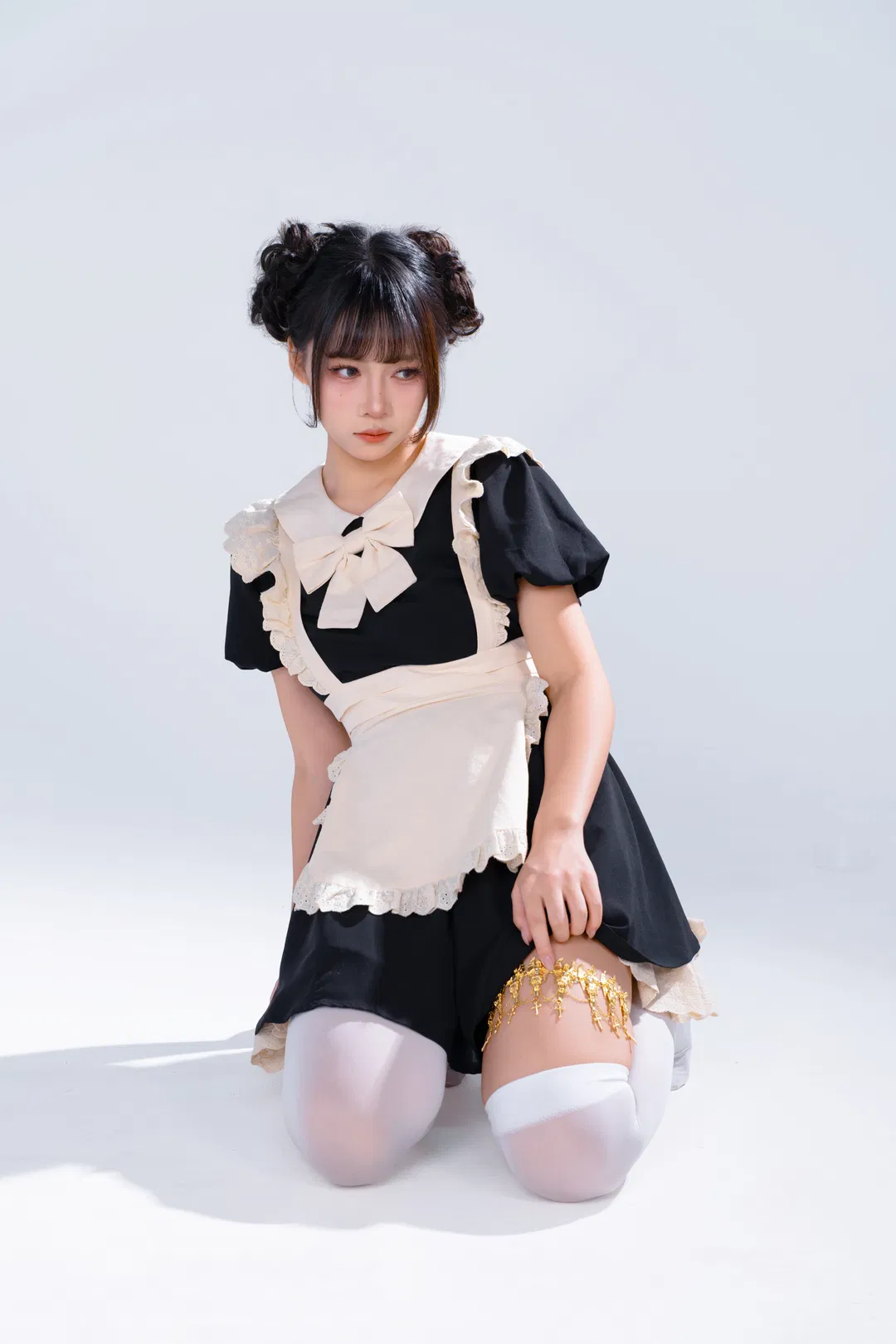 Pure white studio diary: Maid outfit and White stockings styling records - Image 7