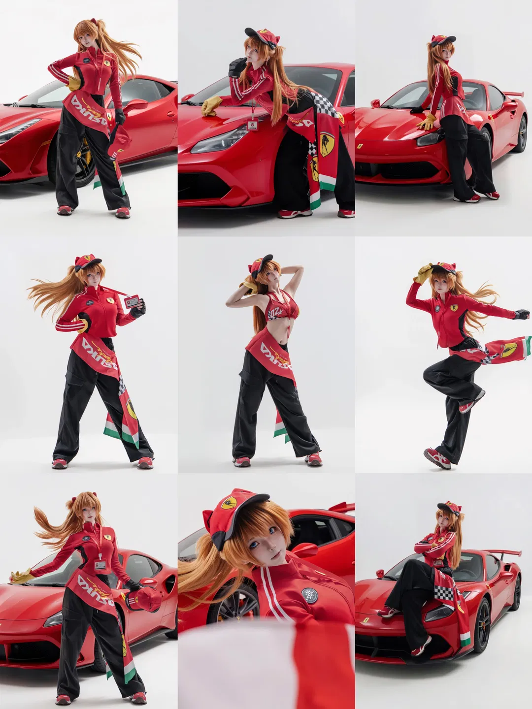【明日香cos】新世紀福音戰士賽車服，紅色風暴的極速狂飆 - 第 1 張