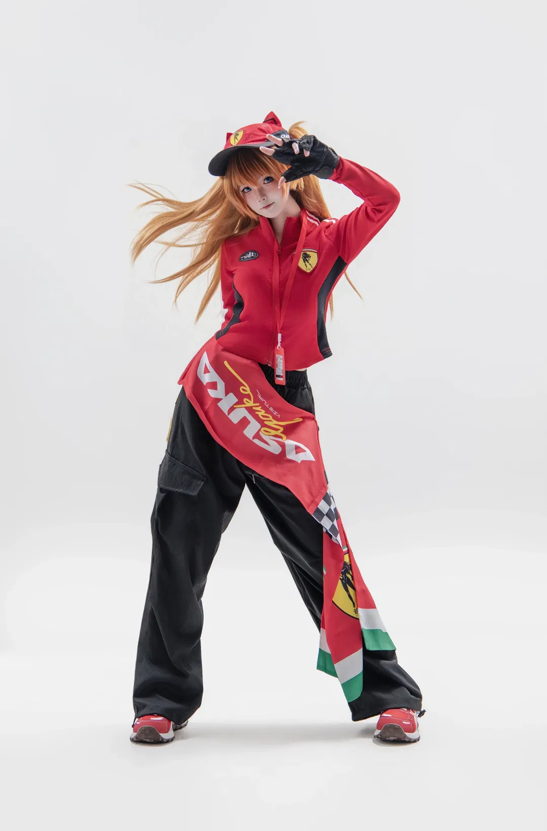 【明日香cos】新世紀福音戰士賽車服，紅色風暴的極速狂飆 - 第 10 張