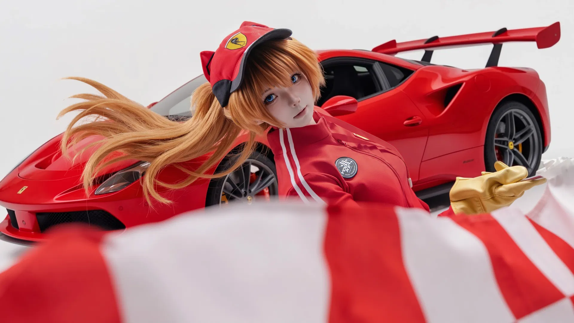 【明日香cos】新世紀福音戰士賽車服，紅色風暴的極速狂飆 - 第 11 張