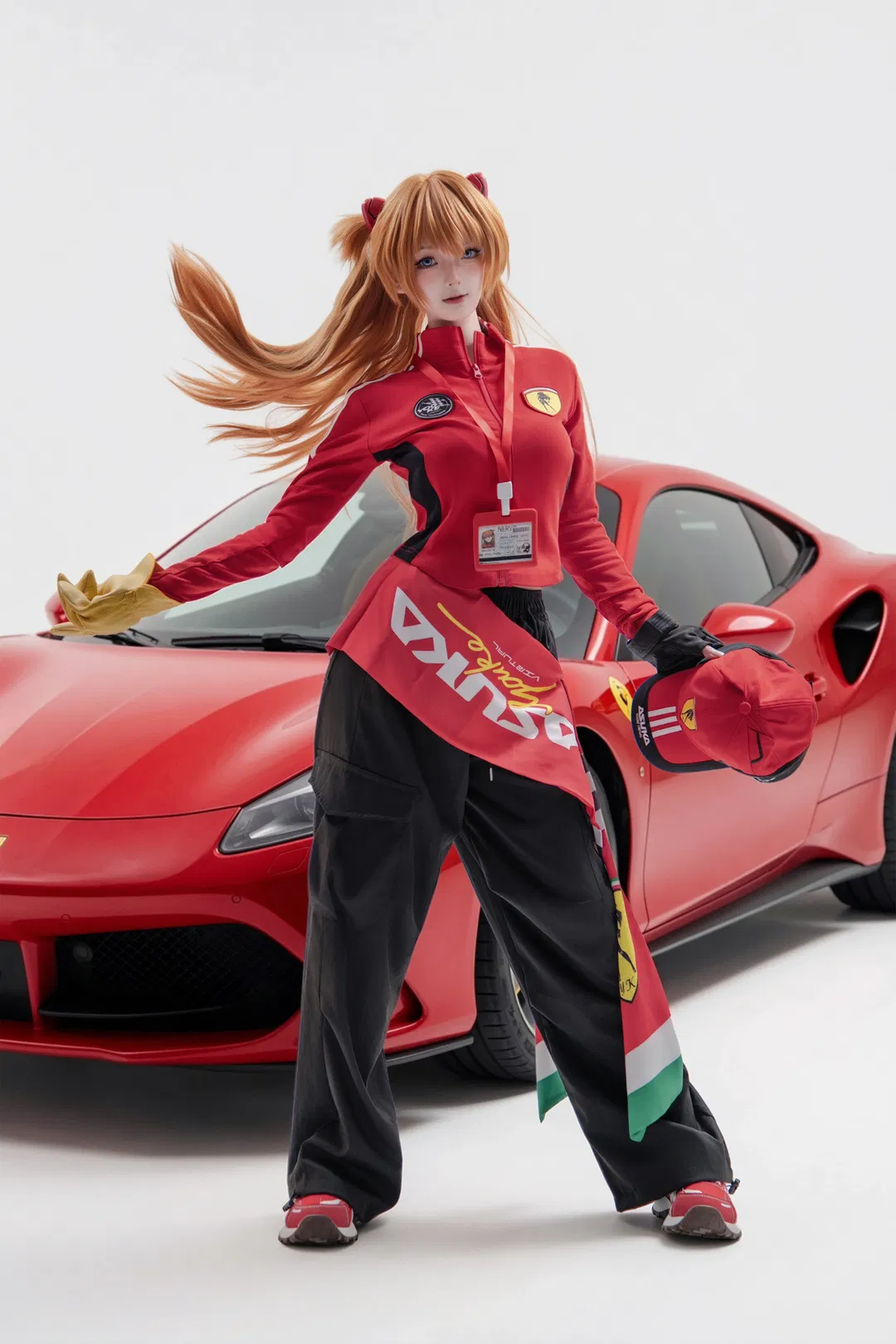 【明日香cos】新世紀福音戰士賽車服，紅色風暴的極速狂飆 - 第 12 張