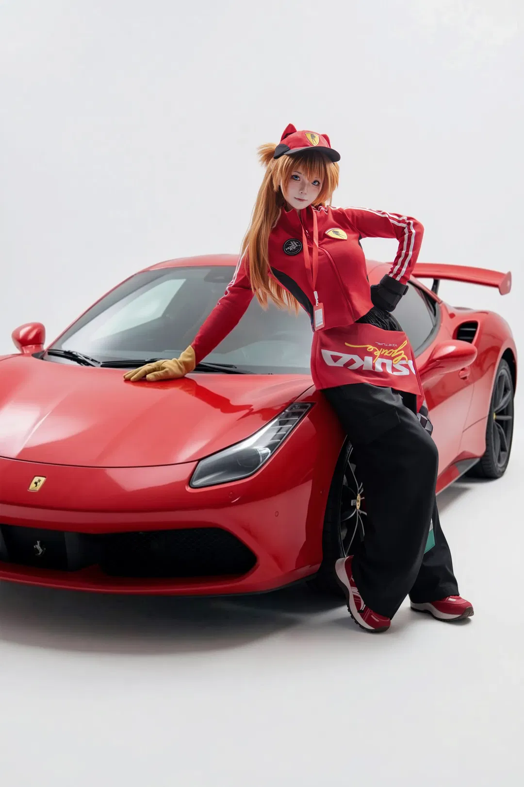 【明日香cos】新世紀福音戰士賽車服，紅色風暴的極速狂飆 - 第 13 張