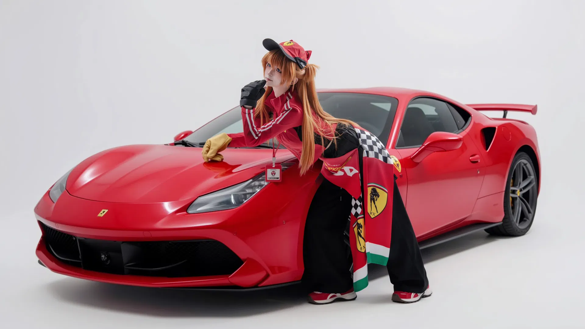 【明日香cos】新世紀福音戰士賽車服，紅色風暴的極速狂飆 - 第 3 張