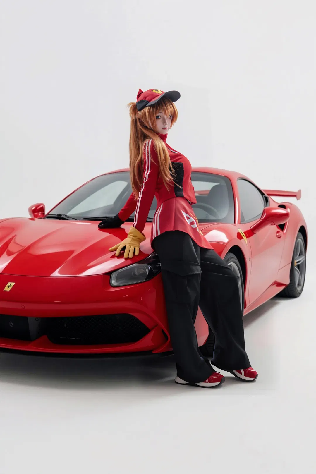 【明日香cos】新世紀福音戰士賽車服，紅色風暴的極速狂飆 - 第 4 張