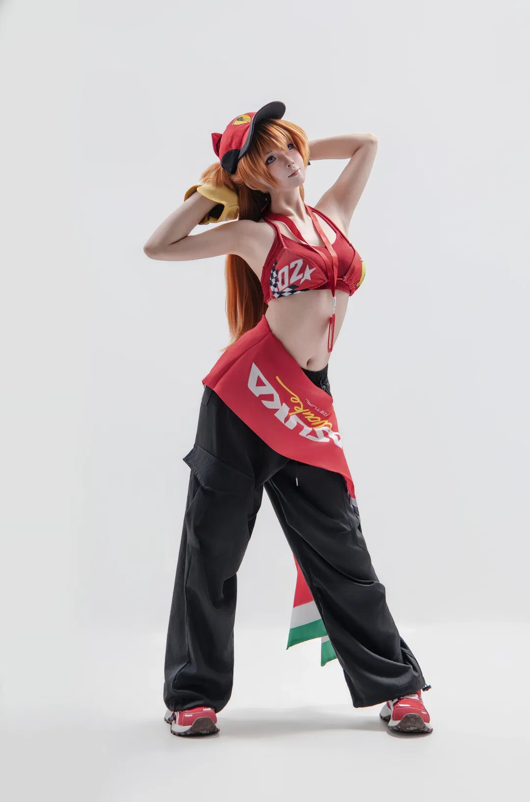 【明日香cos】新世紀福音戰士賽車服，紅色風暴的極速狂飆 - 第 9 張