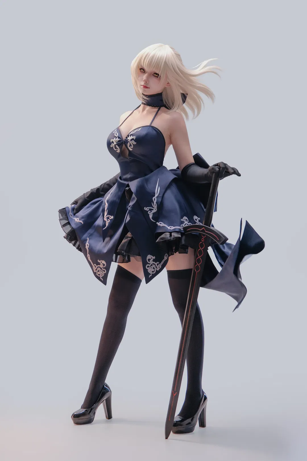 【Saber cos】来一点小小的二次元震撼，Saber站姿九宫格挑战 - 第 7 张