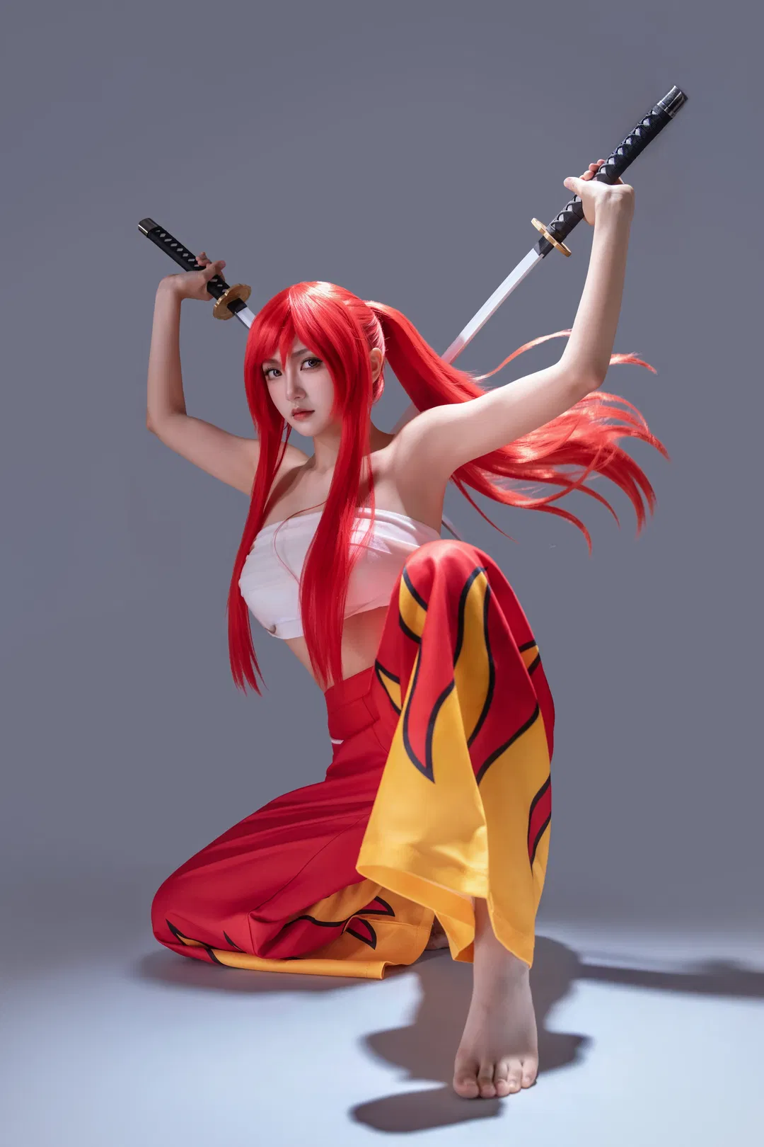 妖精的尾巴艾露莎cos，双刀姿势动作拍摄分享 - 第 11 张