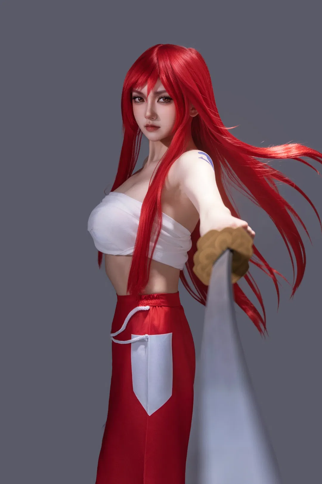 妖精的尾巴艾露莎cos，双刀姿势动作拍摄分享 - 第 5 张