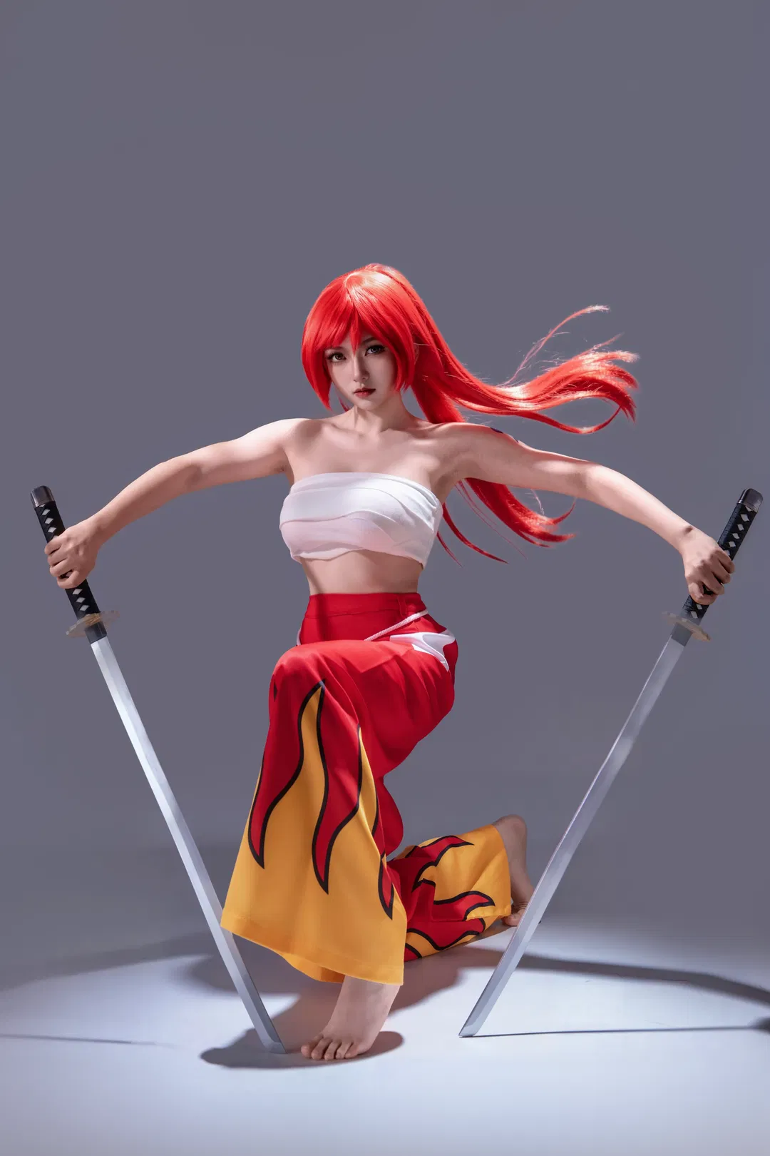 妖精的尾巴艾露莎cos，双刀姿势动作拍摄分享 - 第 8 张