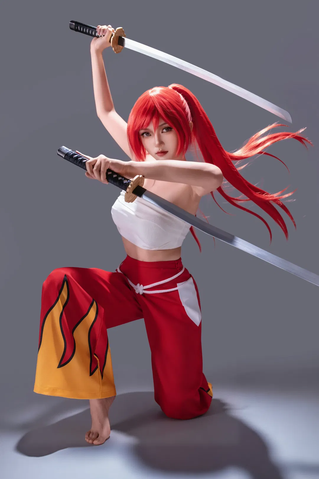 妖精的尾巴艾露莎cos，双刀姿势动作拍摄分享 - 第 9 张