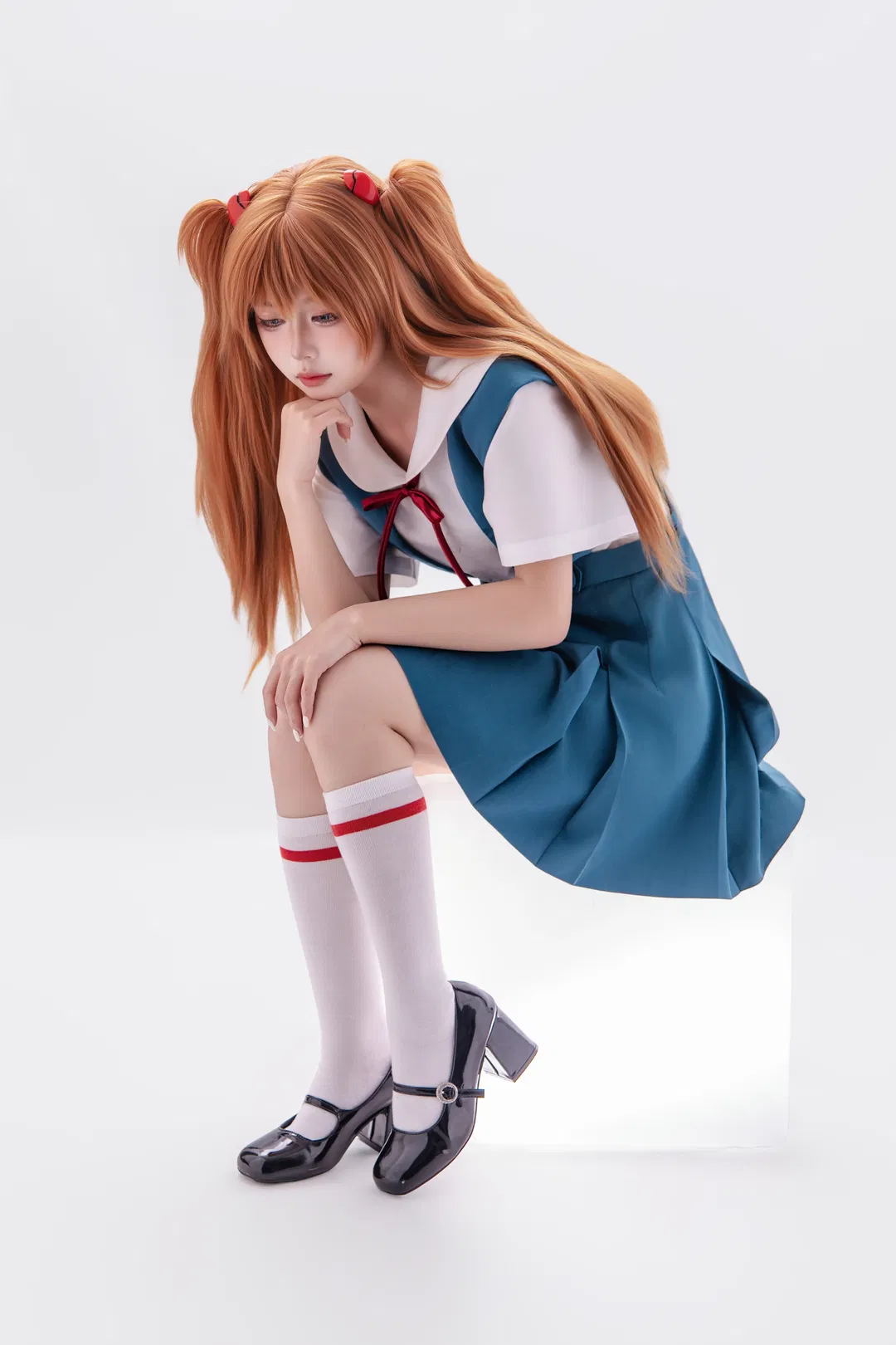 【明日香cos】EVA校服明日香，發光體上的拍攝嘗試 - 第 10 張