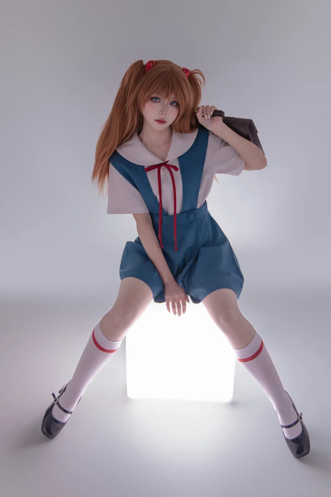 【明日香cos】EVA校服明日香，發光體上的拍攝嘗試 - 第 13 張