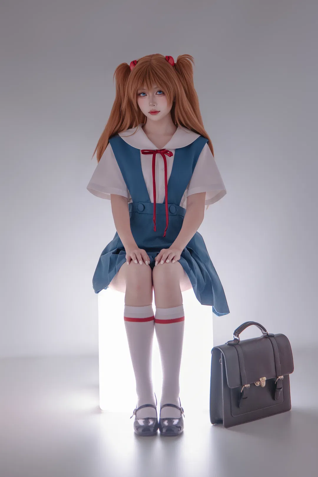 【明日香cos】EVA校服明日香，發光體上的拍攝嘗試 - 第 14 張