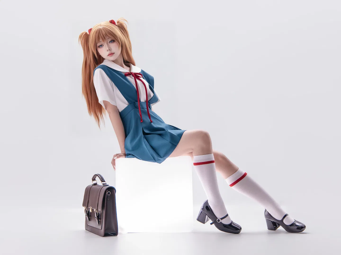 【明日香cos】EVA校服明日香，發光體上的拍攝嘗試 - 第 2 張