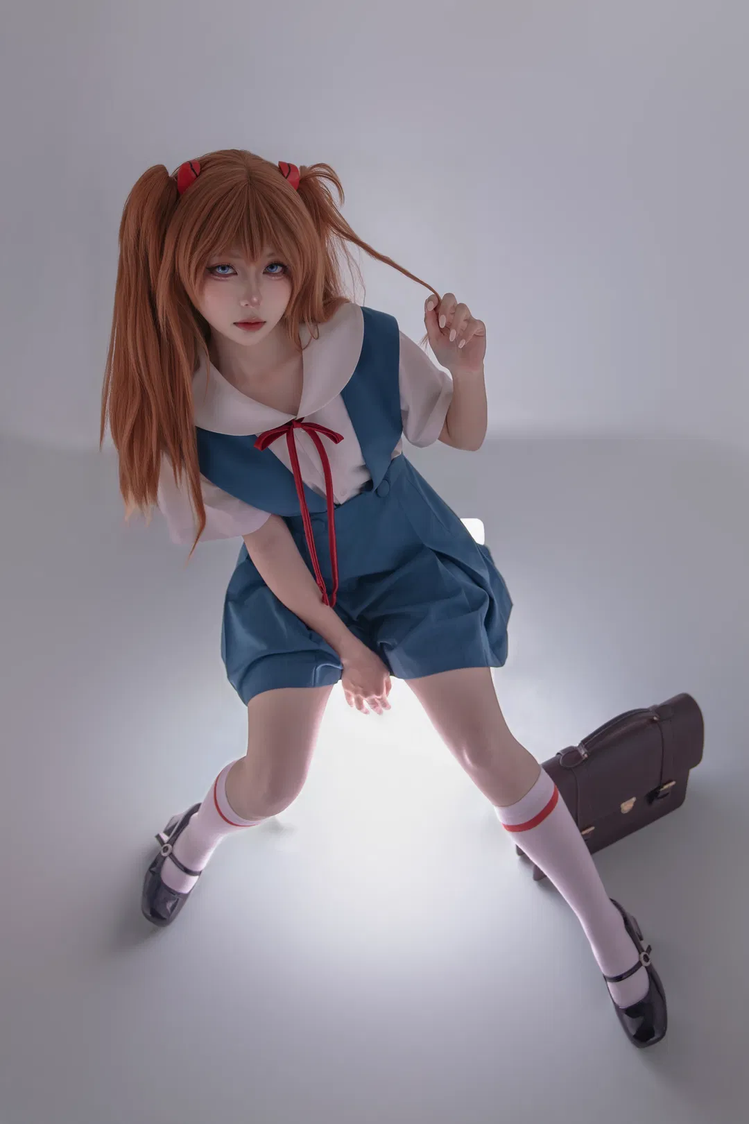 【明日香cos】EVA校服明日香，發光體上的拍攝嘗試 - 第 5 張