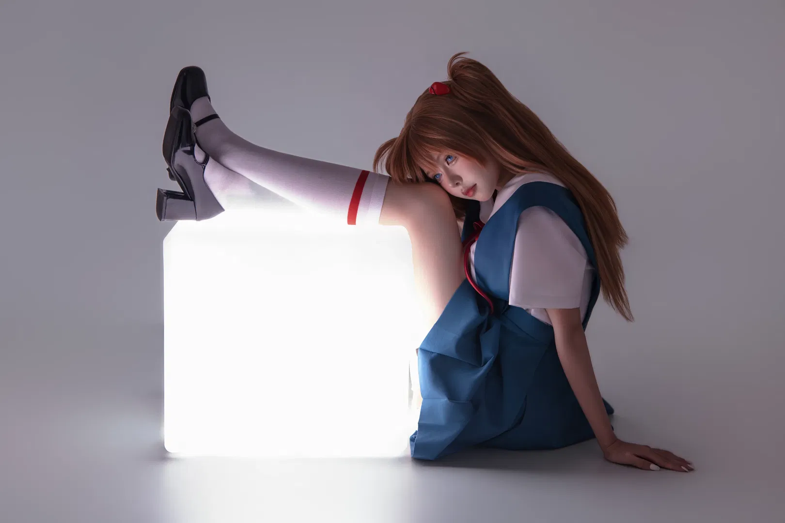 【明日香cos】EVA校服明日香，發光體上的拍攝嘗試 - 第 6 張