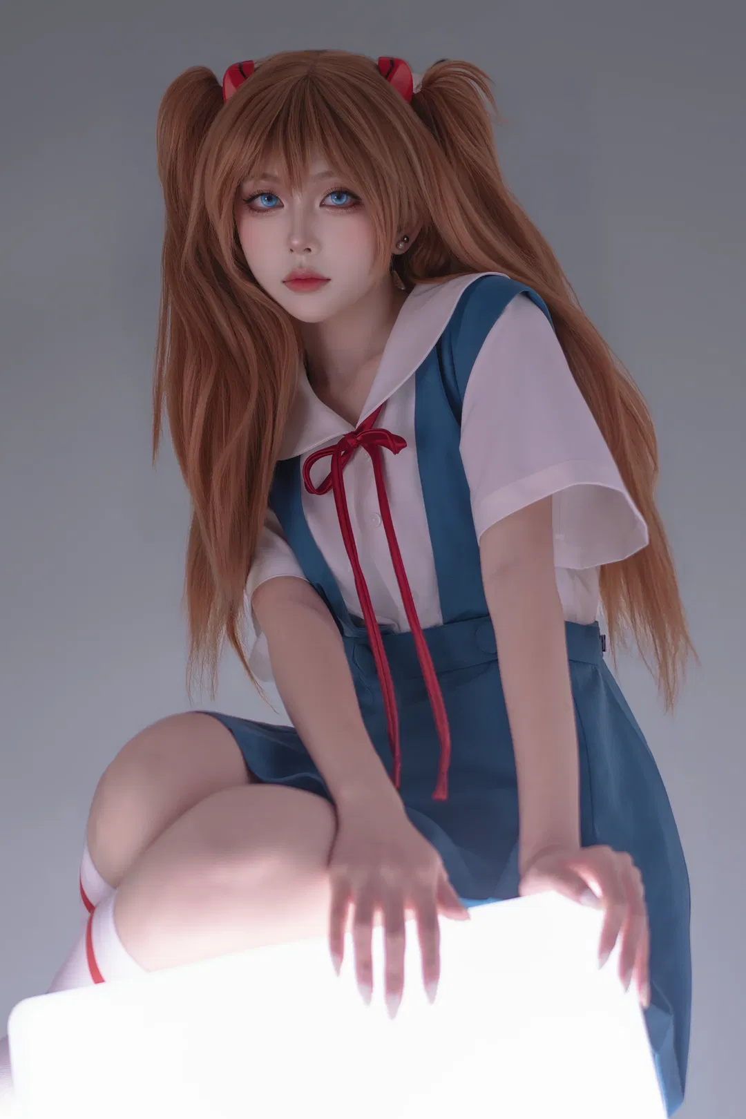 【明日香cos】EVA校服明日香，發光體上的拍攝嘗試 - 第 8 張