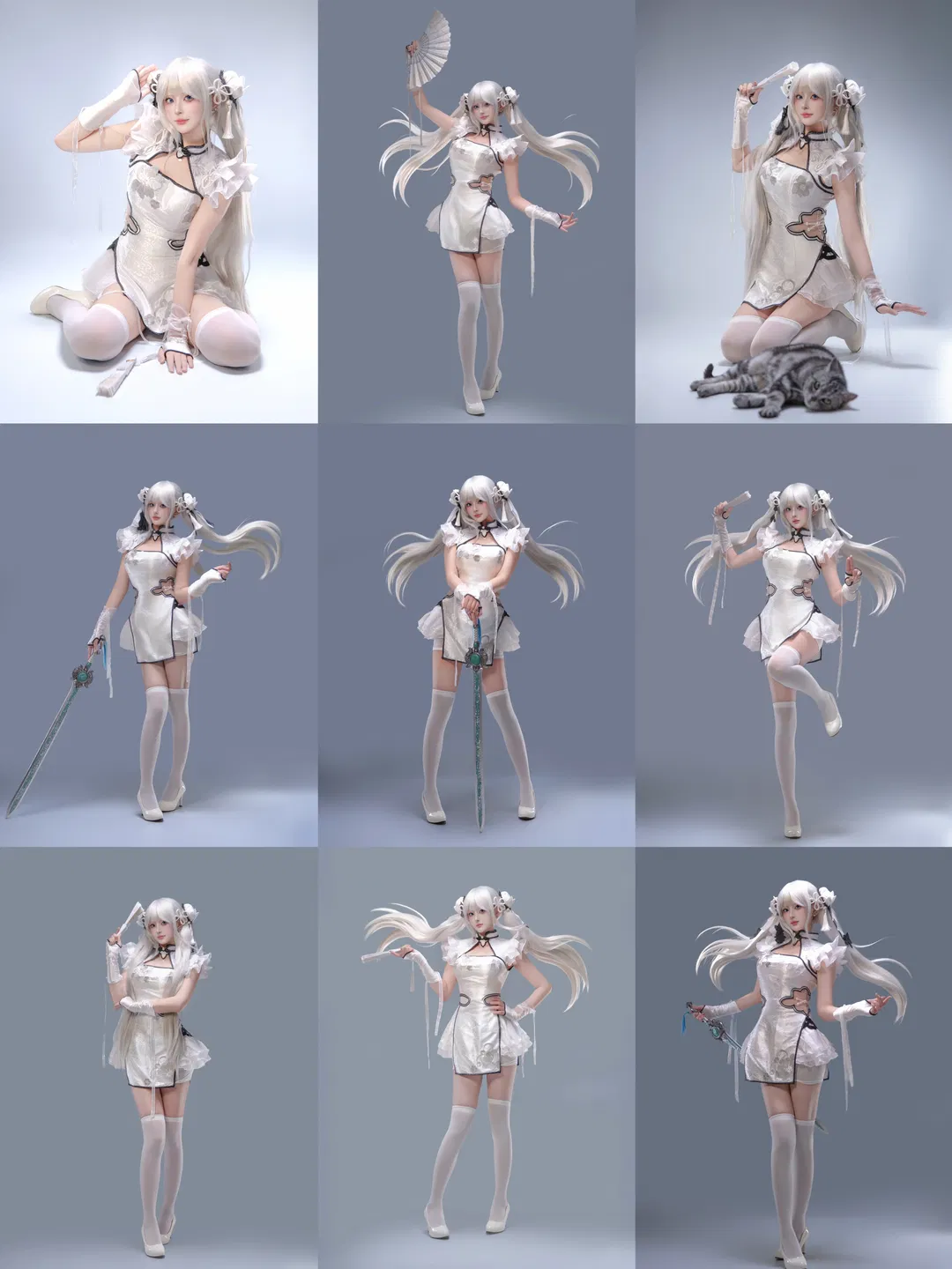 【殷紫萍cos】永劫无间拍照姿势九宫格分享 - 第 1 张