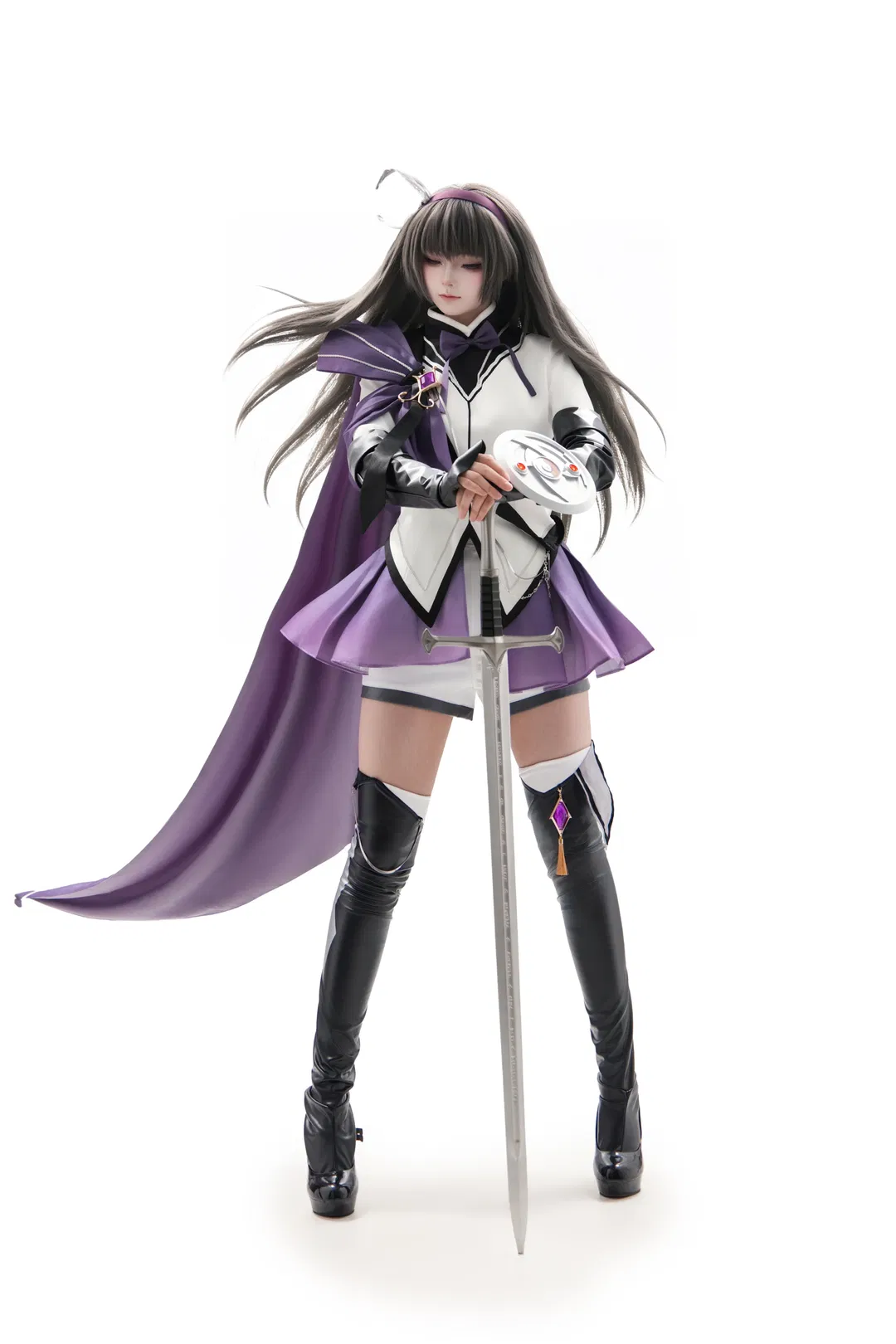 【晓美焰cos】魔法少女小圆骑士服九宫格拍照分享 - 第 10 张
