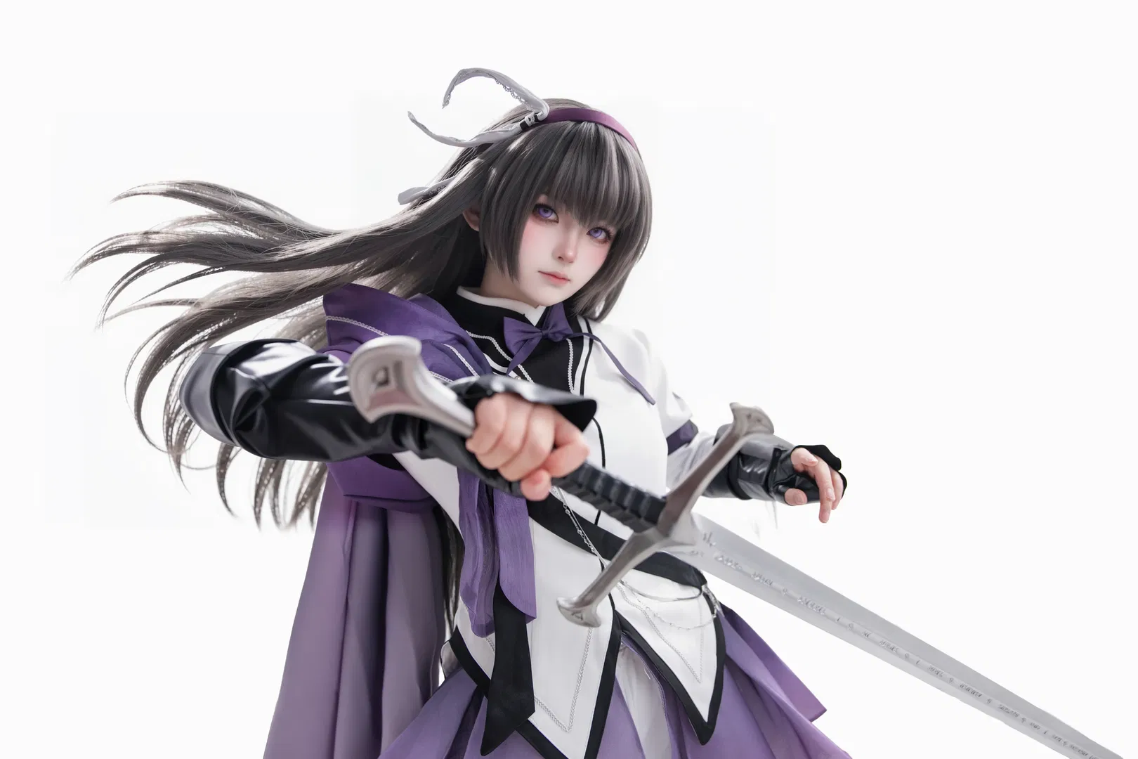 【晓美焰cos】魔法少女小圆骑士服九宫格拍照分享 - 第 11 张