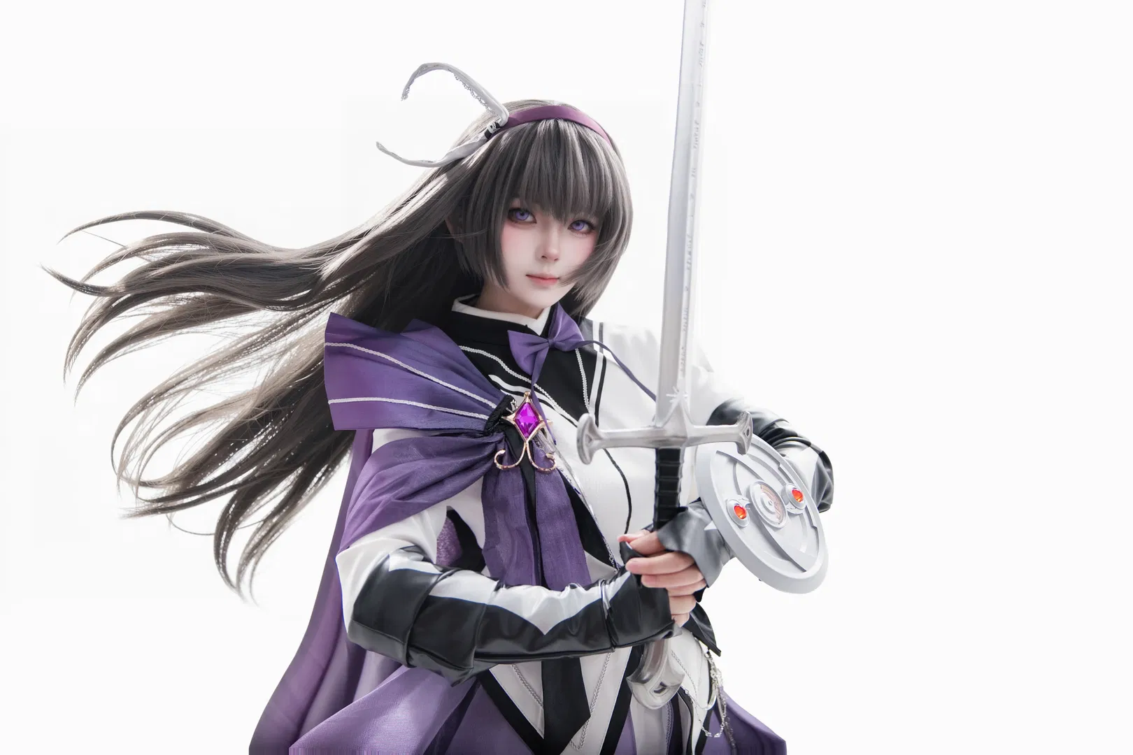【晓美焰cos】魔法少女小圆骑士服九宫格拍照分享 - 第 12 张