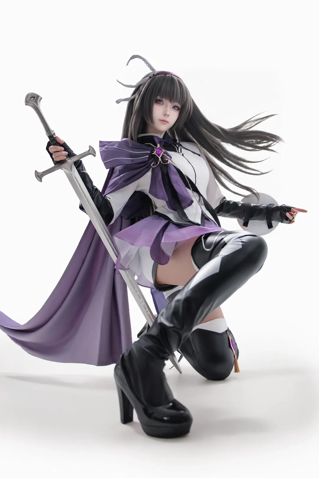 【晓美焰cos】魔法少女小圆骑士服九宫格拍照分享 - 第 4 张