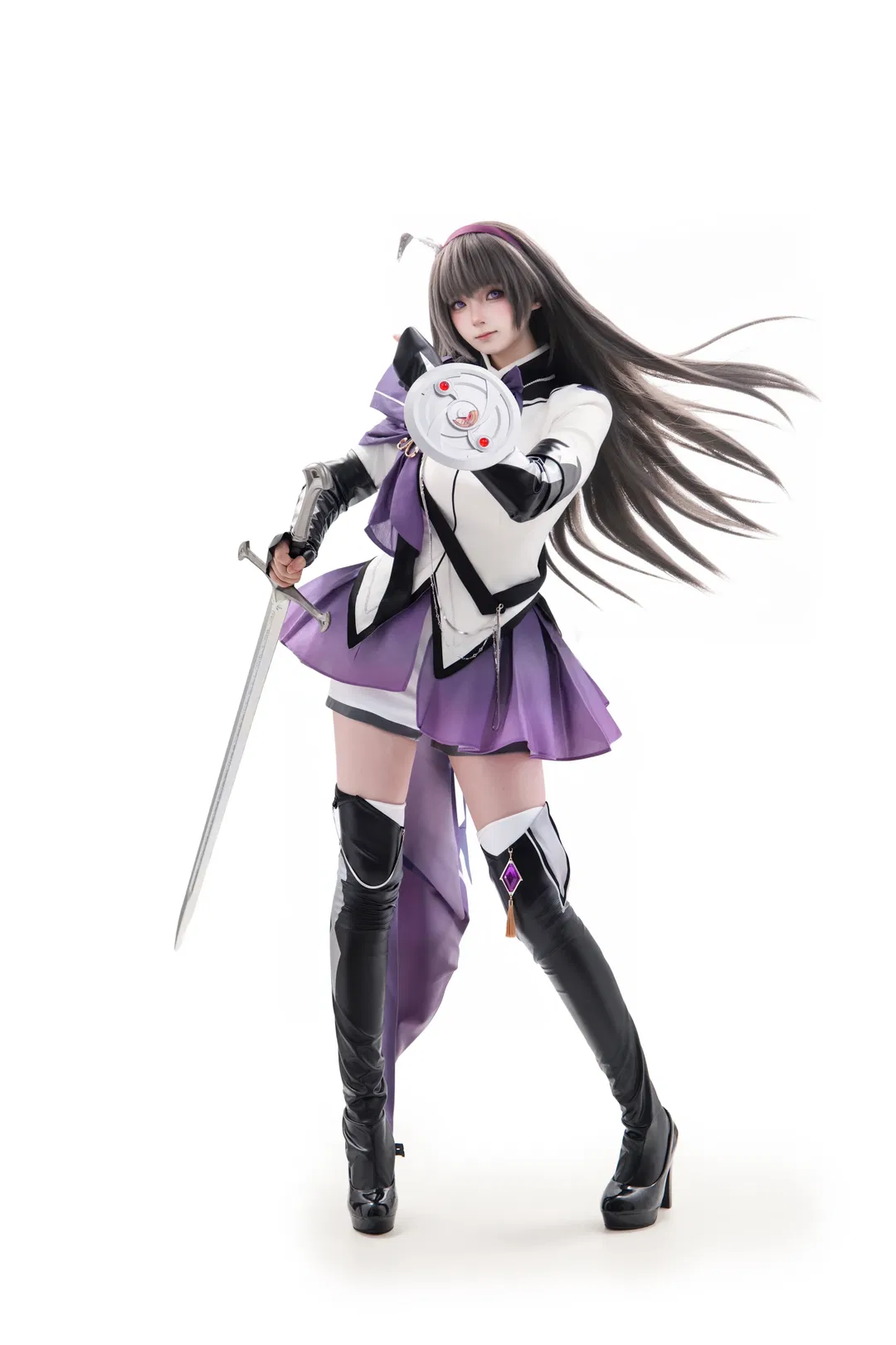 【晓美焰cos】魔法少女小圆骑士服九宫格拍照分享 - 第 6 张