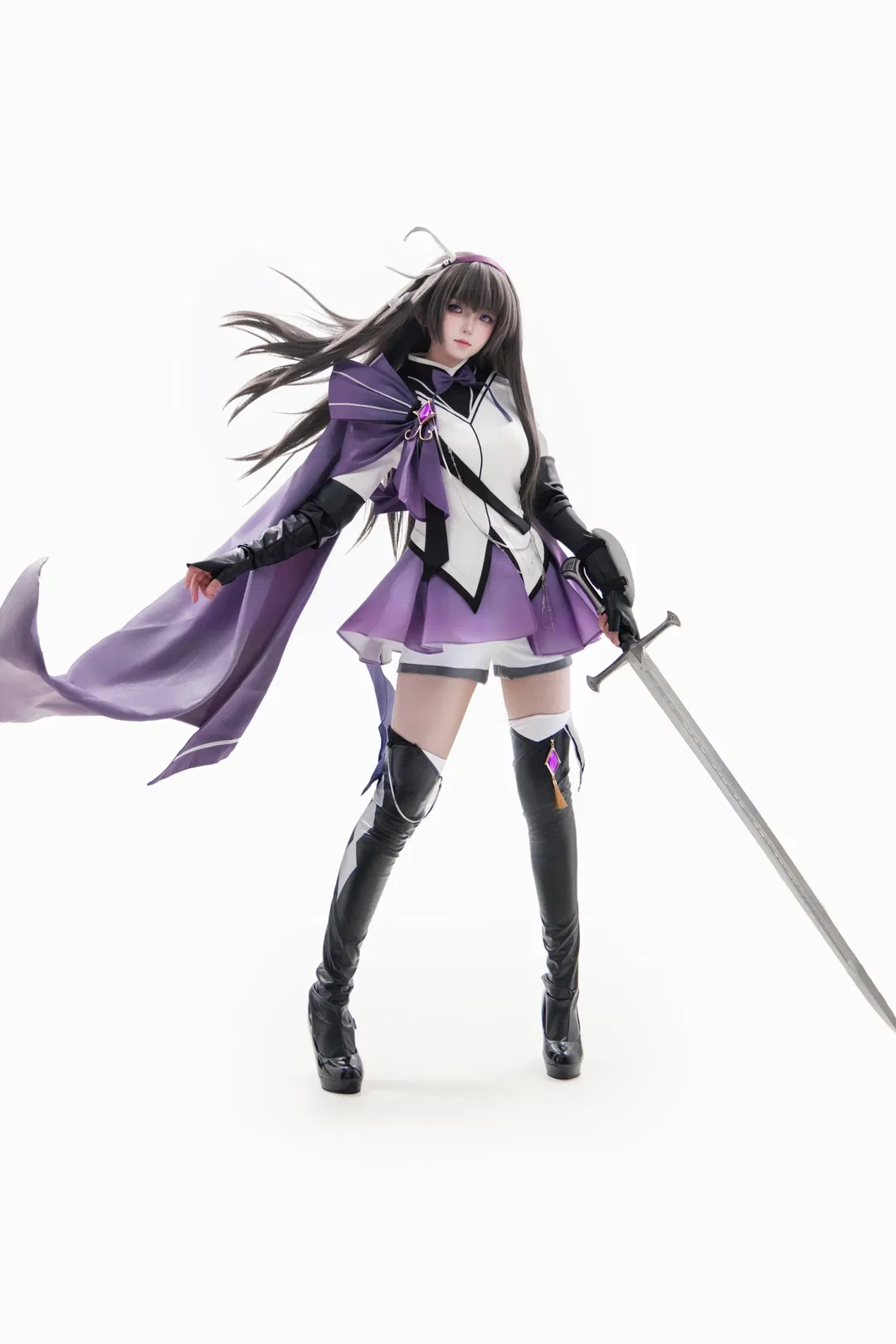 【晓美焰cos】魔法少女小圆骑士服九宫格拍照分享 - 第 9 张