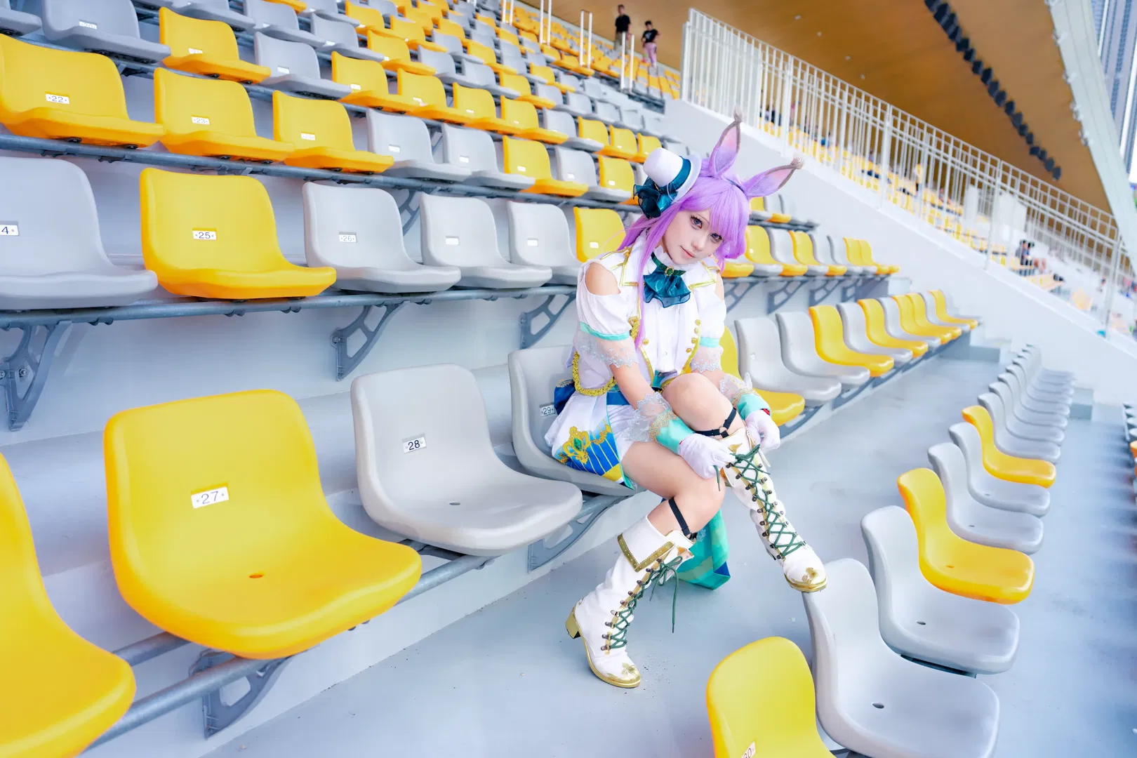 【目白麦昆cos】蓝色跑道上的赛马娘闪耀优俊少女 - 第 5 张
