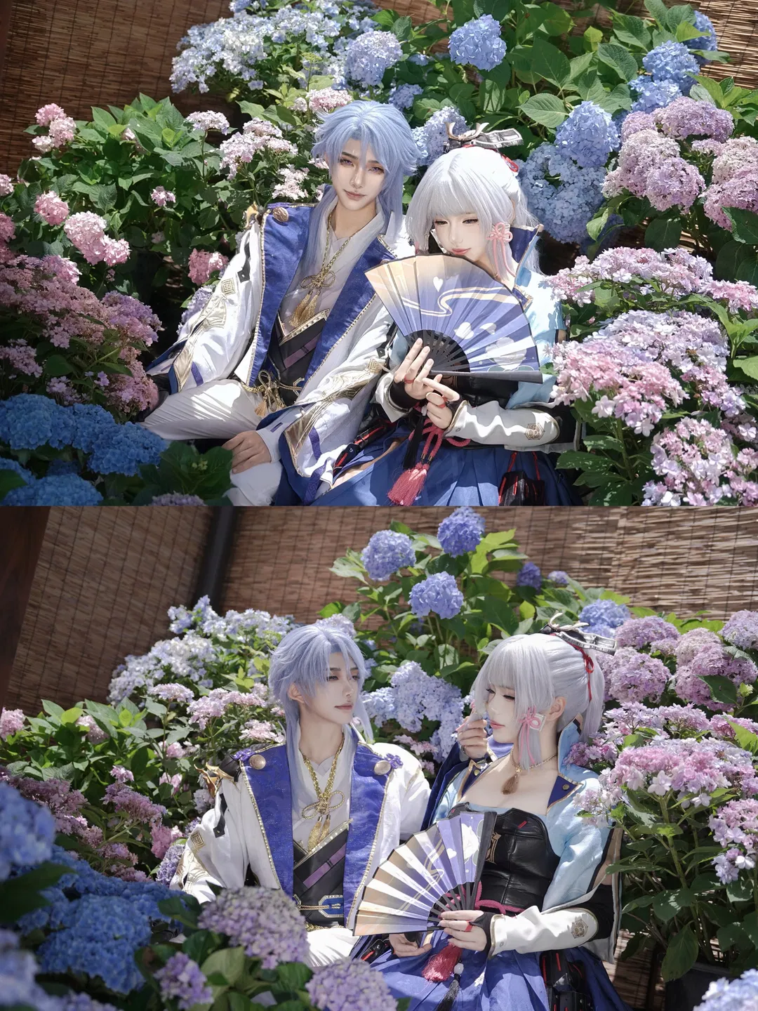 【神里绫华cos】原神神里兄妹的绣球花之约 - 第 2 张