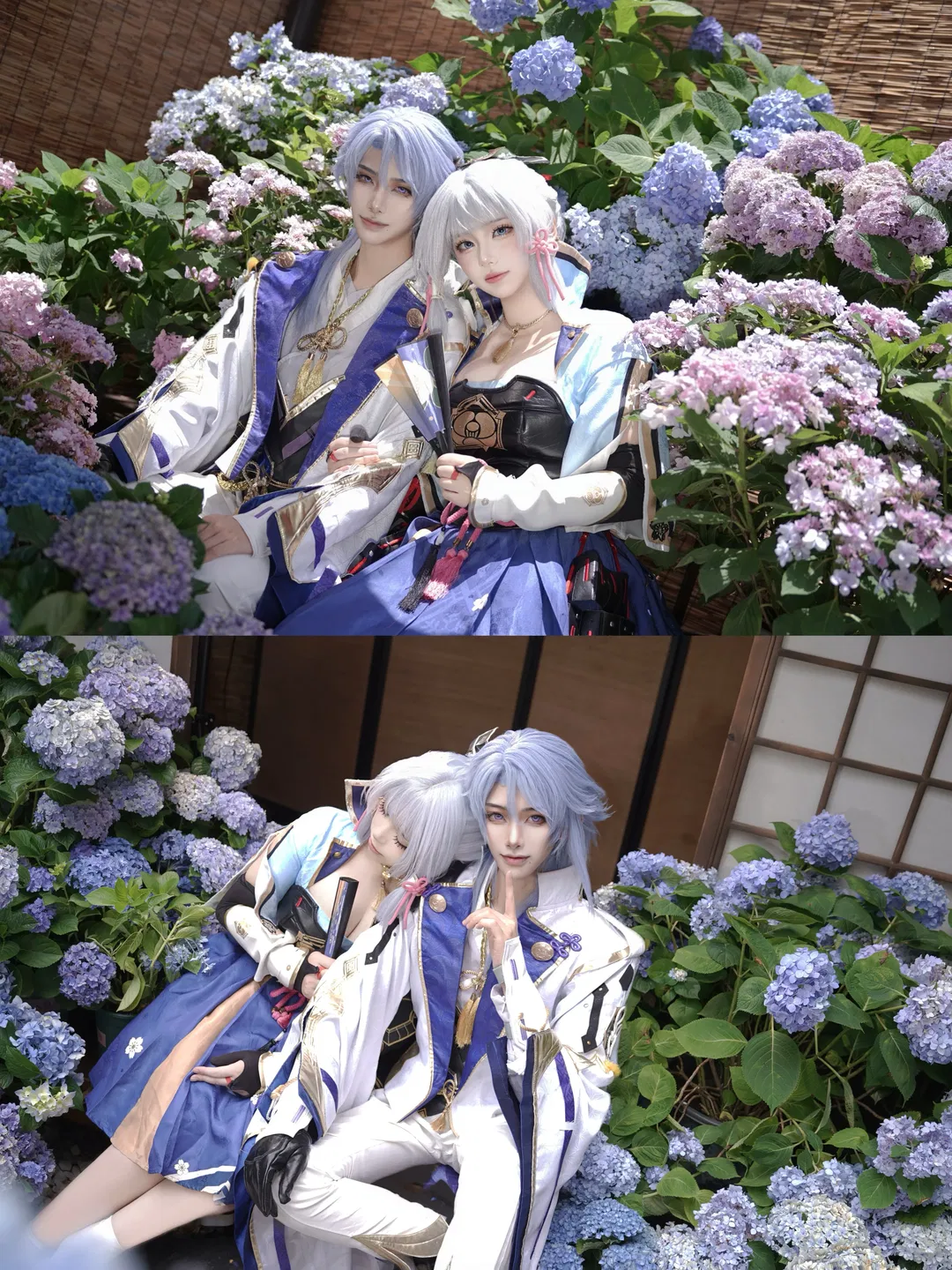 【神里绫华cos】原神神里兄妹的绣球花之约 - 第 3 张