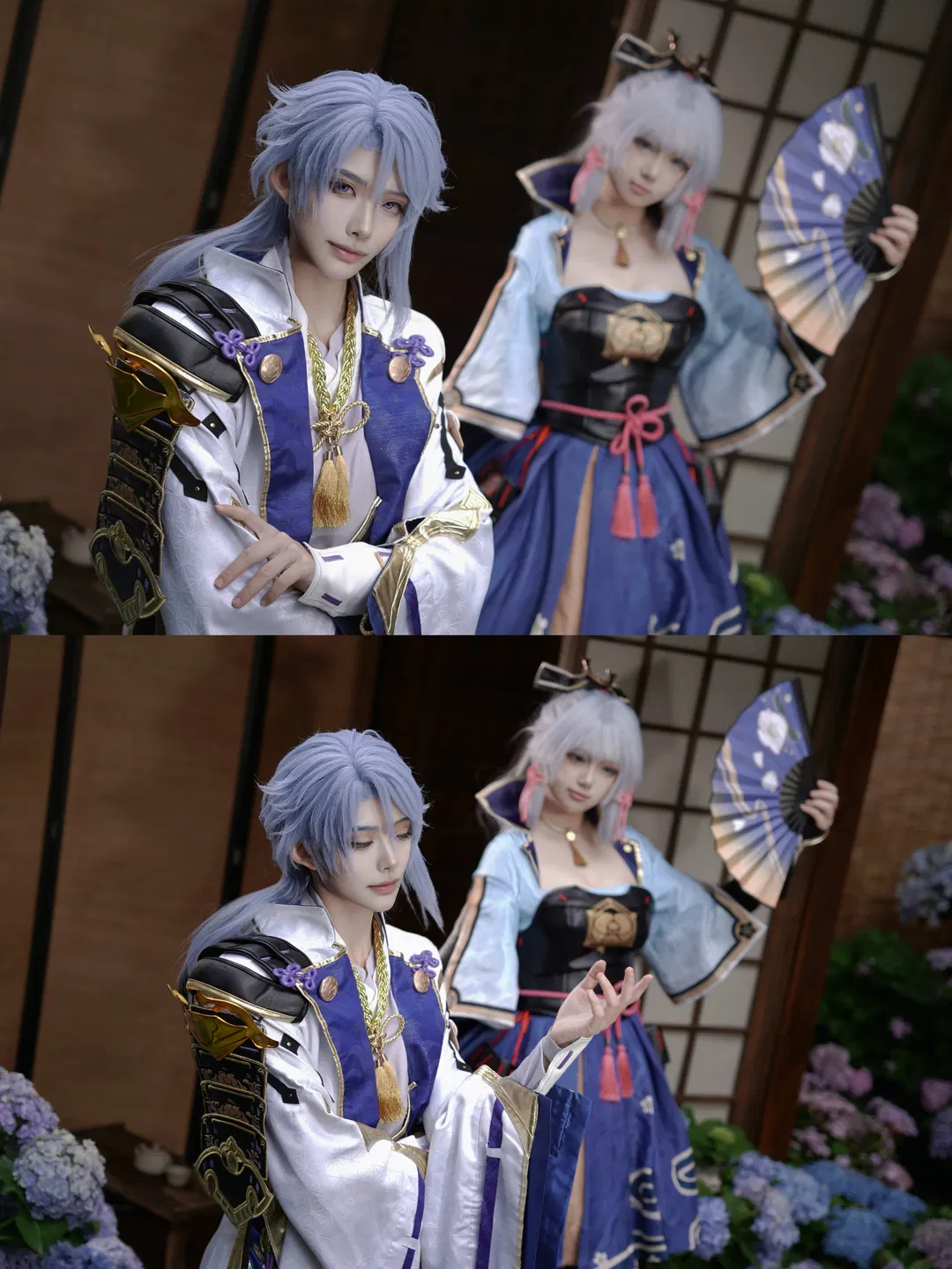【神里绫华cos】原神神里兄妹的绣球花之约 - 第 5 张