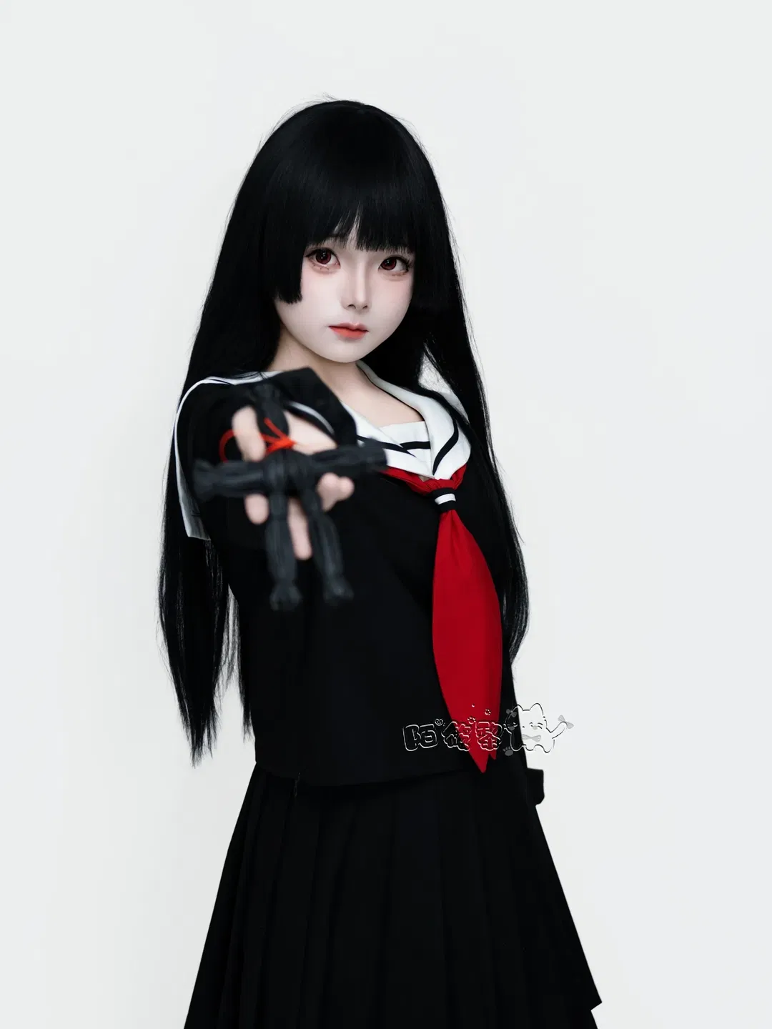 【閻魔愛cos】地獄少女經典水手服造型與紅瞳妝造分享 - 第 1 張