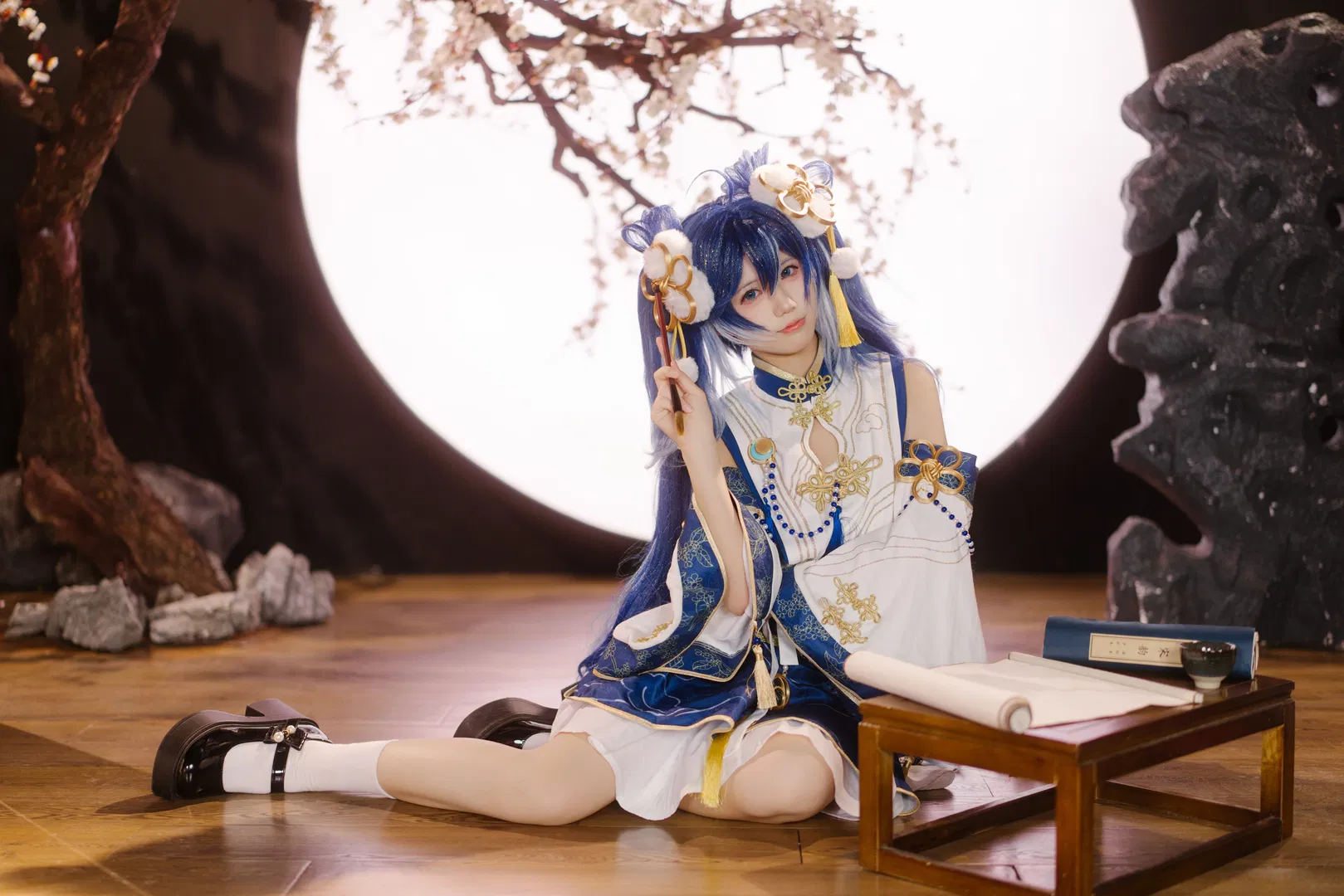 【尤诺cos】鸣潮尤诺稻香村满月场景拍摄分享 - 第 4 张