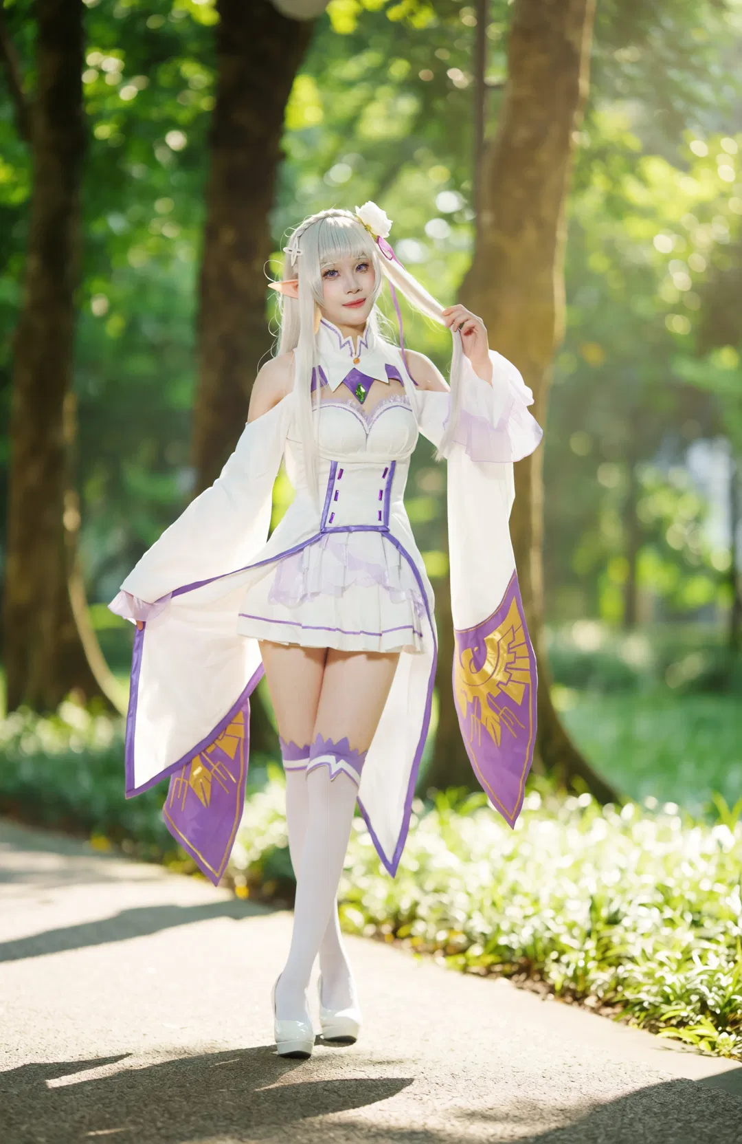 【爱蜜莉雅cos】Re:从零开始的异世界生活森林写真 - 第 4 张