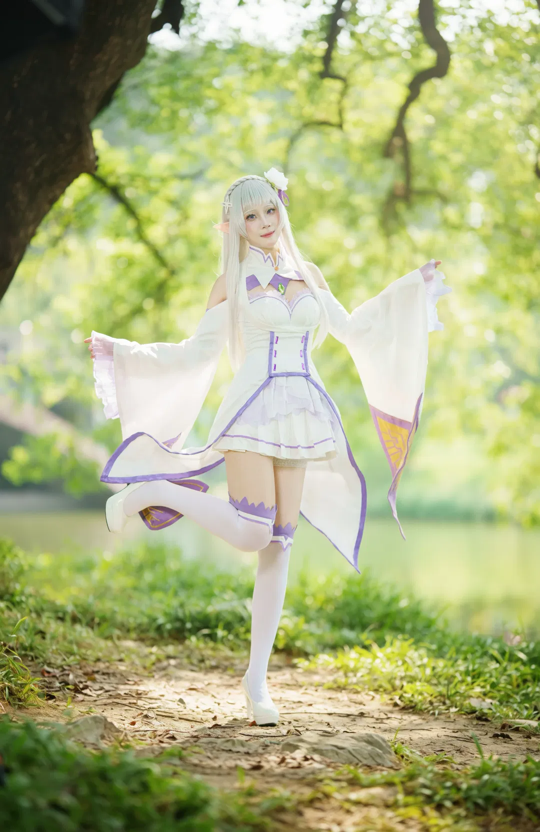【爱蜜莉雅cos】Re:从零开始的异世界生活森林写真 - 第 5 张