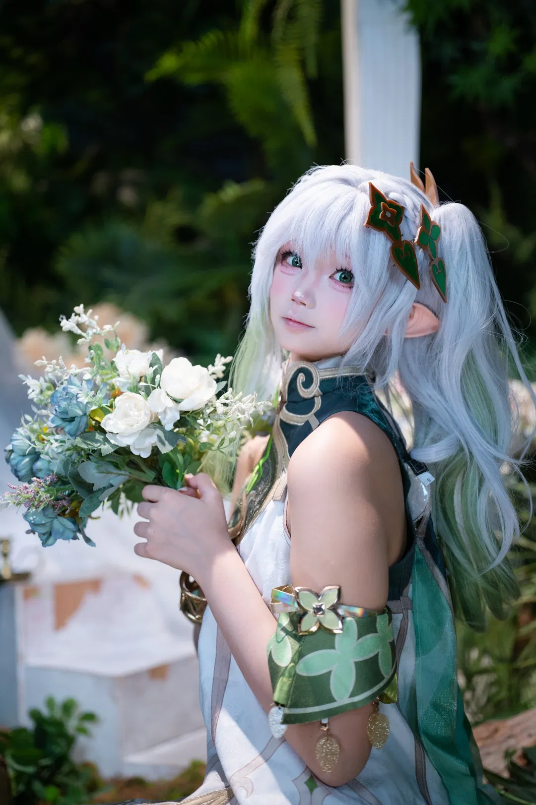 【纳西妲cos】原神里的白绿精灵，在森林中与你相遇 - 第 5 张