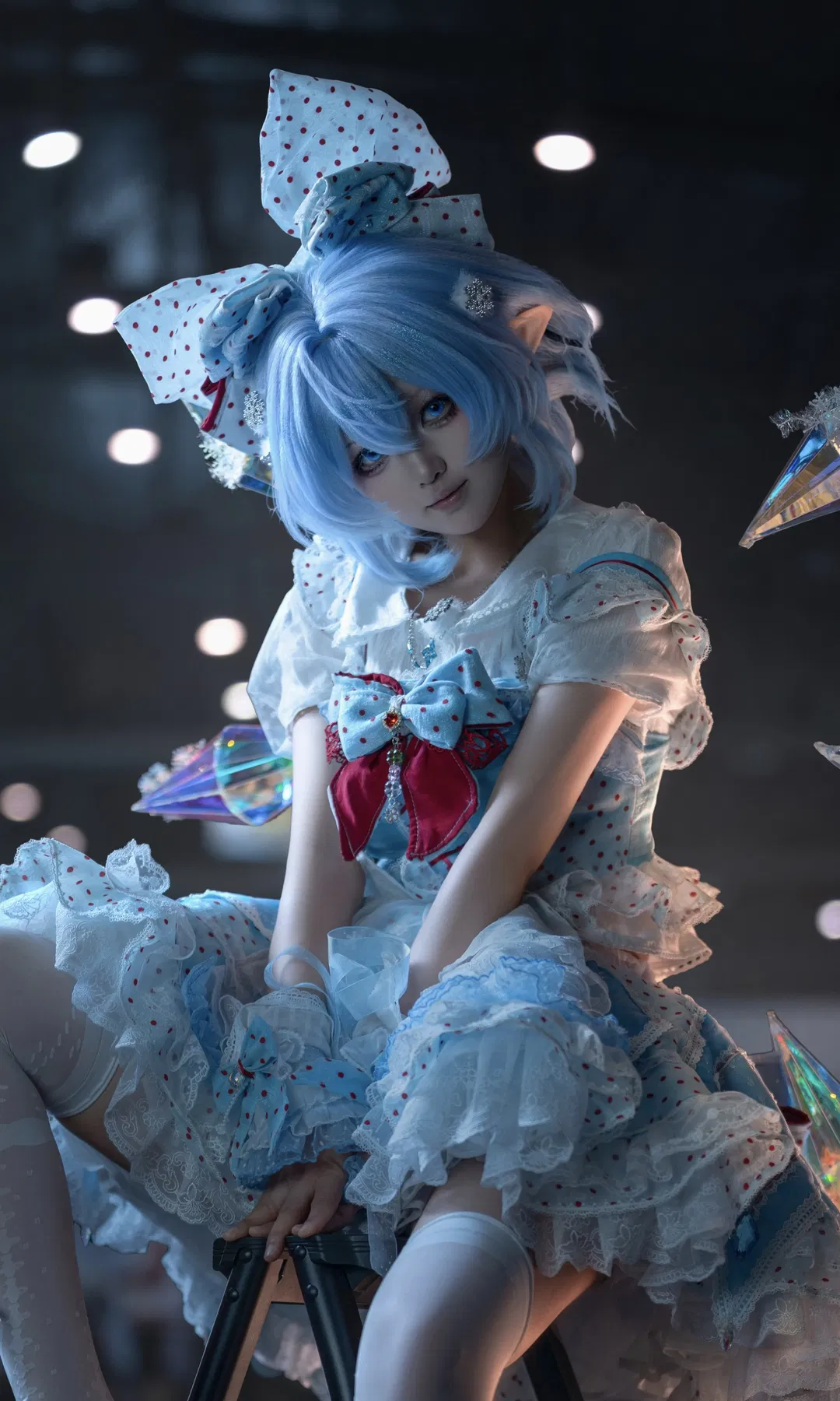【琪露诺cos】东方project场照返图，手搓这套c服细节拉满 - 第 2 张