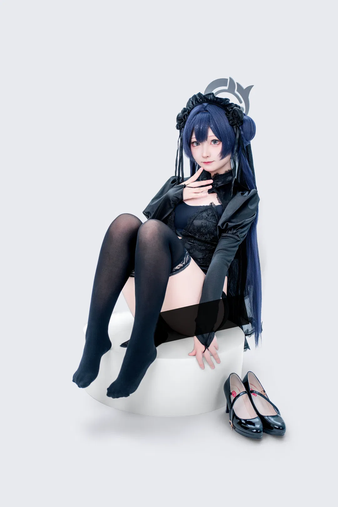 【妃咲cos】蔚蓝档案 暗黑哥特风新衣展示 - 第 1 张